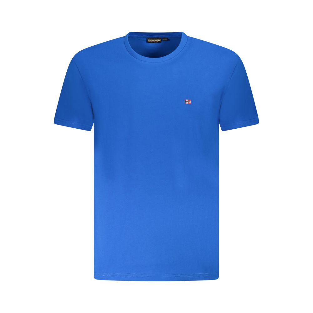 Napapijri Blue Cotton Men T-Shirt