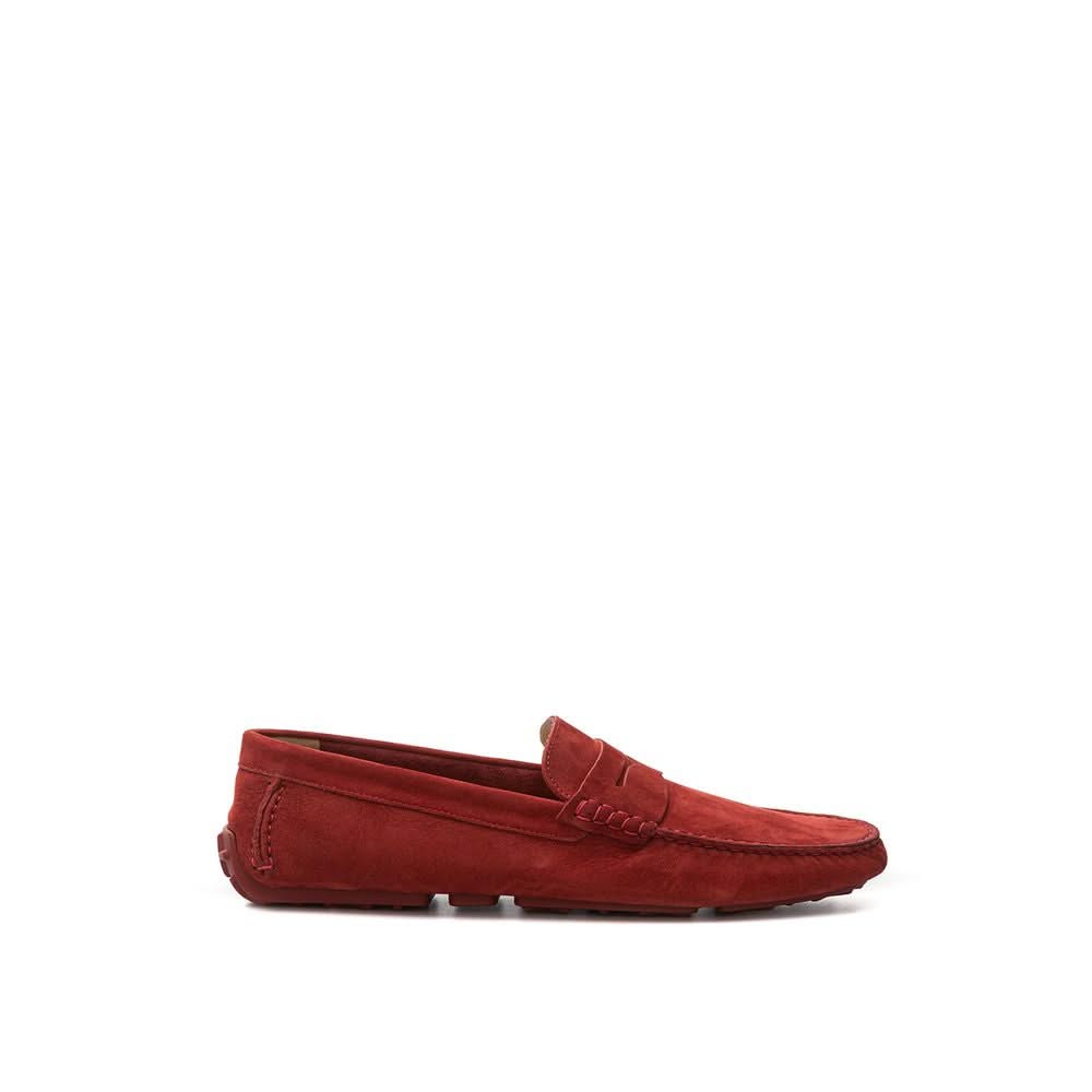 Bally Bordeaux Leather Loafers