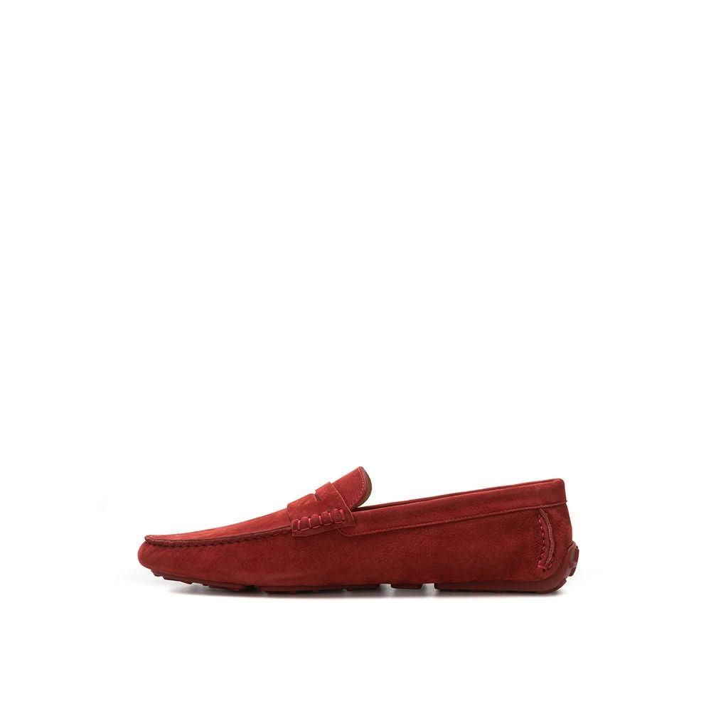 Bally Bordeaux Leather Loafers