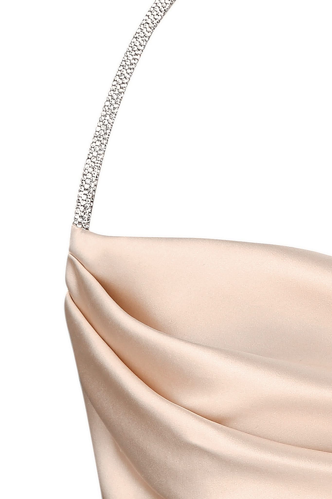 SILK TOP WITH CRYSTAL CORD - Champagne Gold