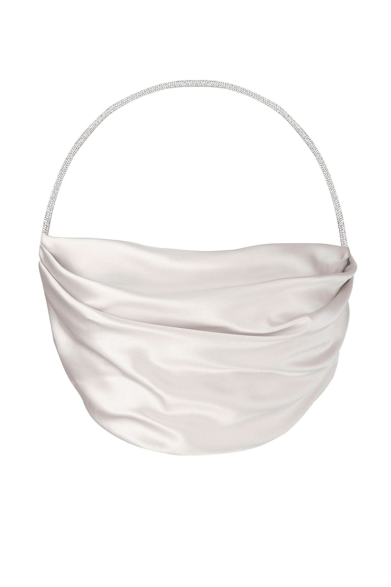 SILK TOP WITH CRYSTAL CORD - Ivory