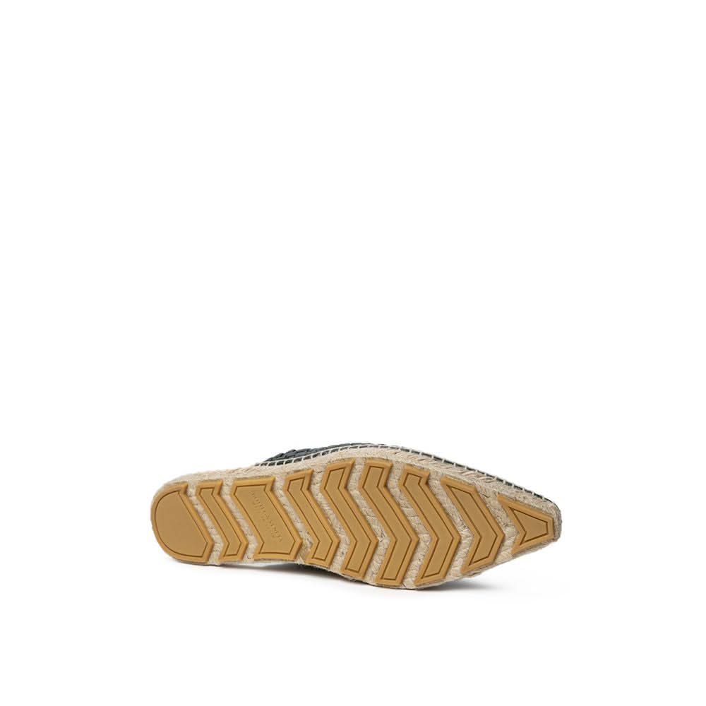 Bottega Veneta Green Leather Espadrilles