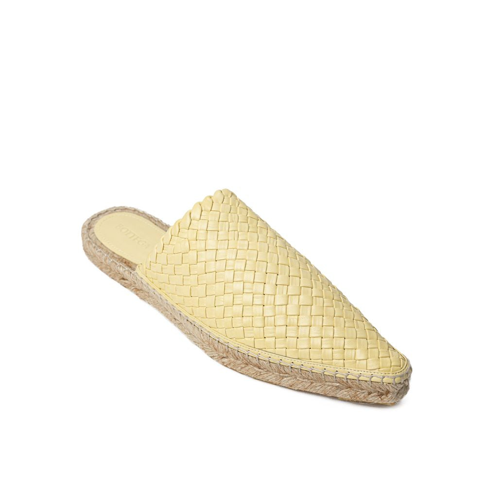 Bottega Veneta Yellow Leather Espadrilles