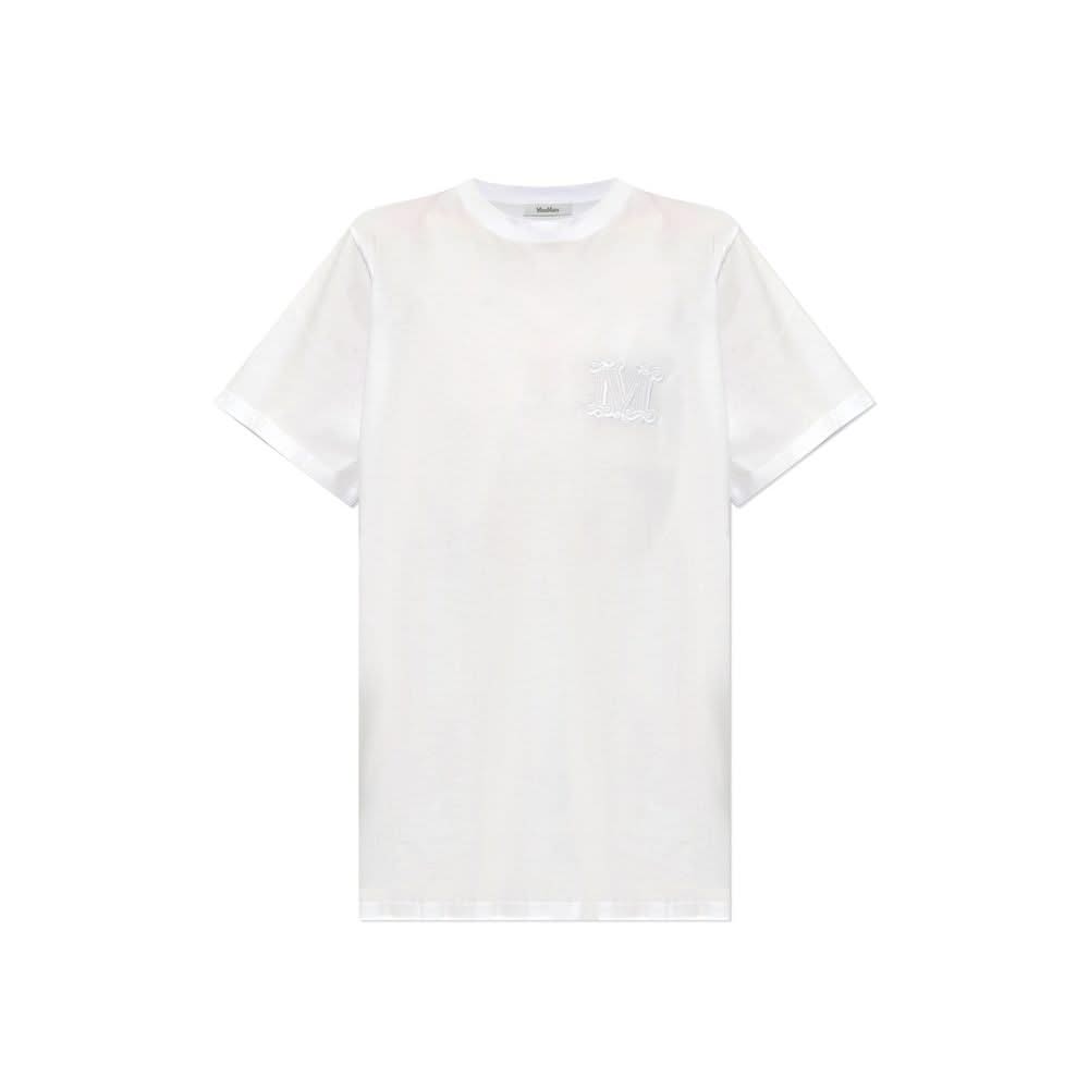 Max Mara Mango Logo Embroidered Cotton T-Shirt