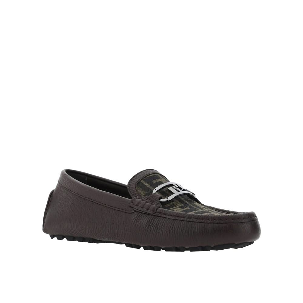 Fendi Leather Monogram Loafers