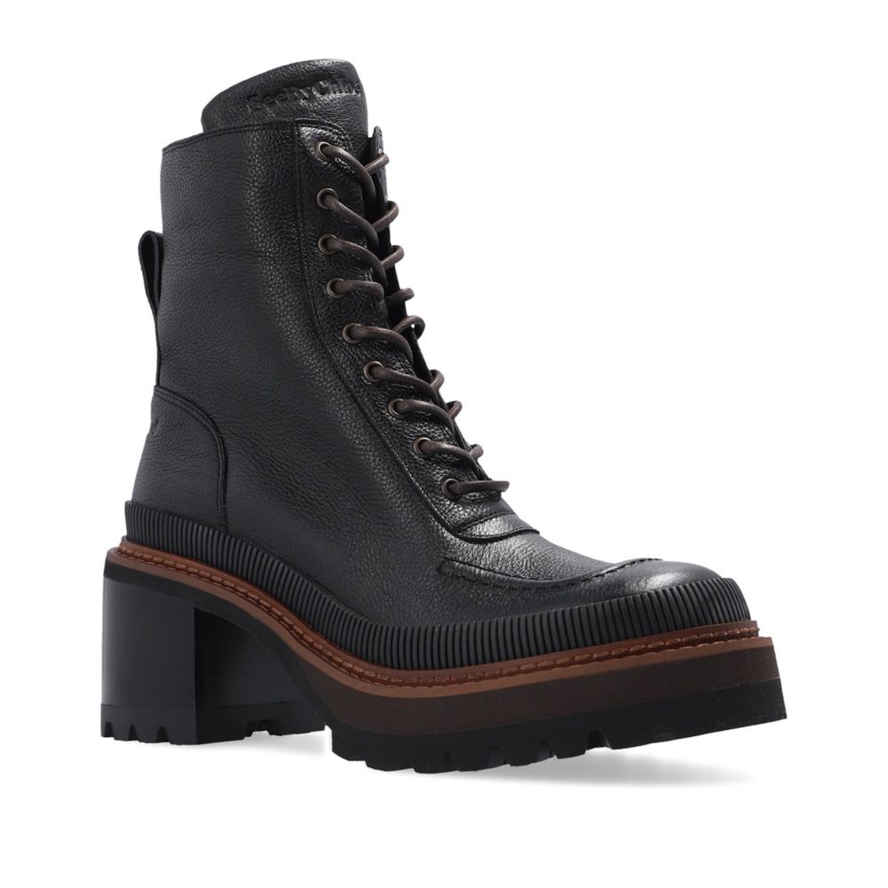 See By Chloé Mahalia Leather Lace-Up Boots