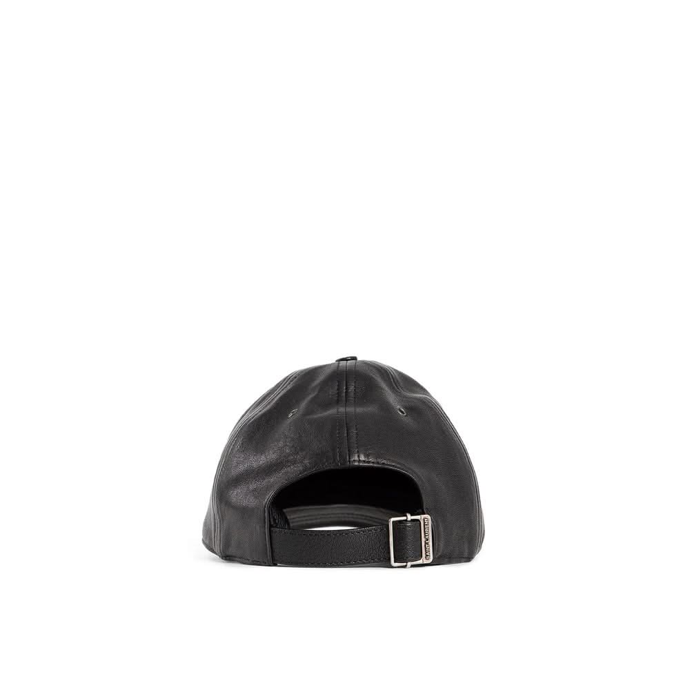 Saint Laurent Cassandre Leather Cap
