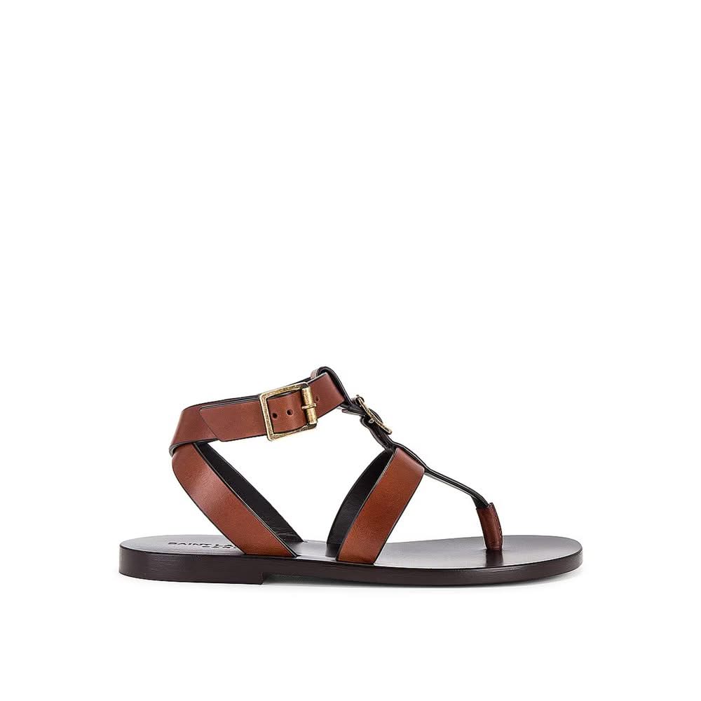 Saint Laurent Hardy Leather Sandalss