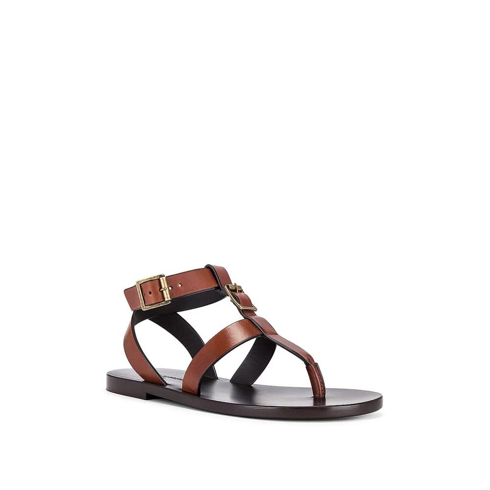 Saint Laurent Hardy Leather Sandalss