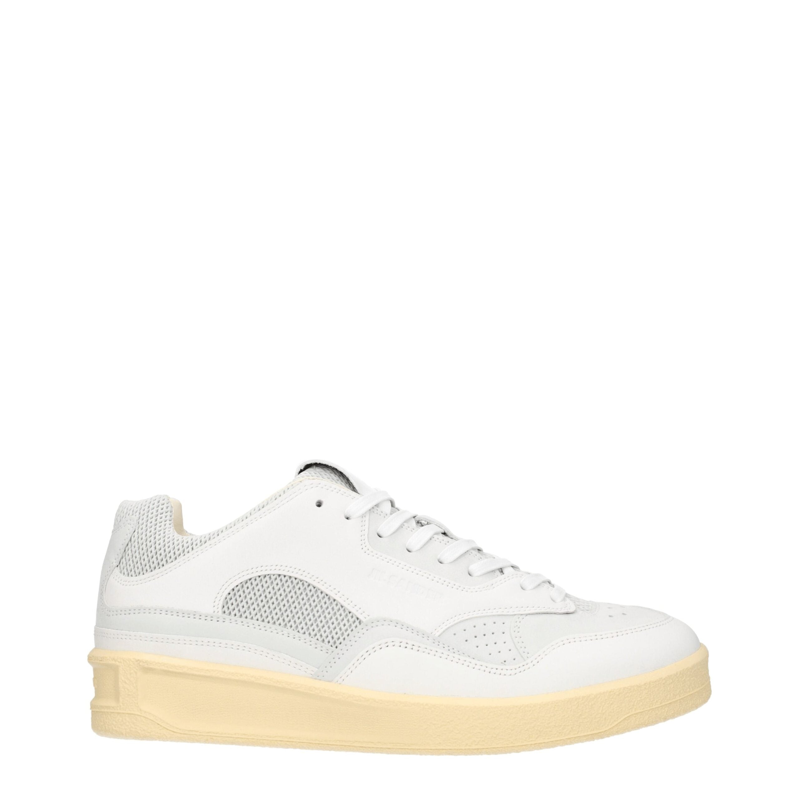 Jil Sander White Leather Low Top Sneakers