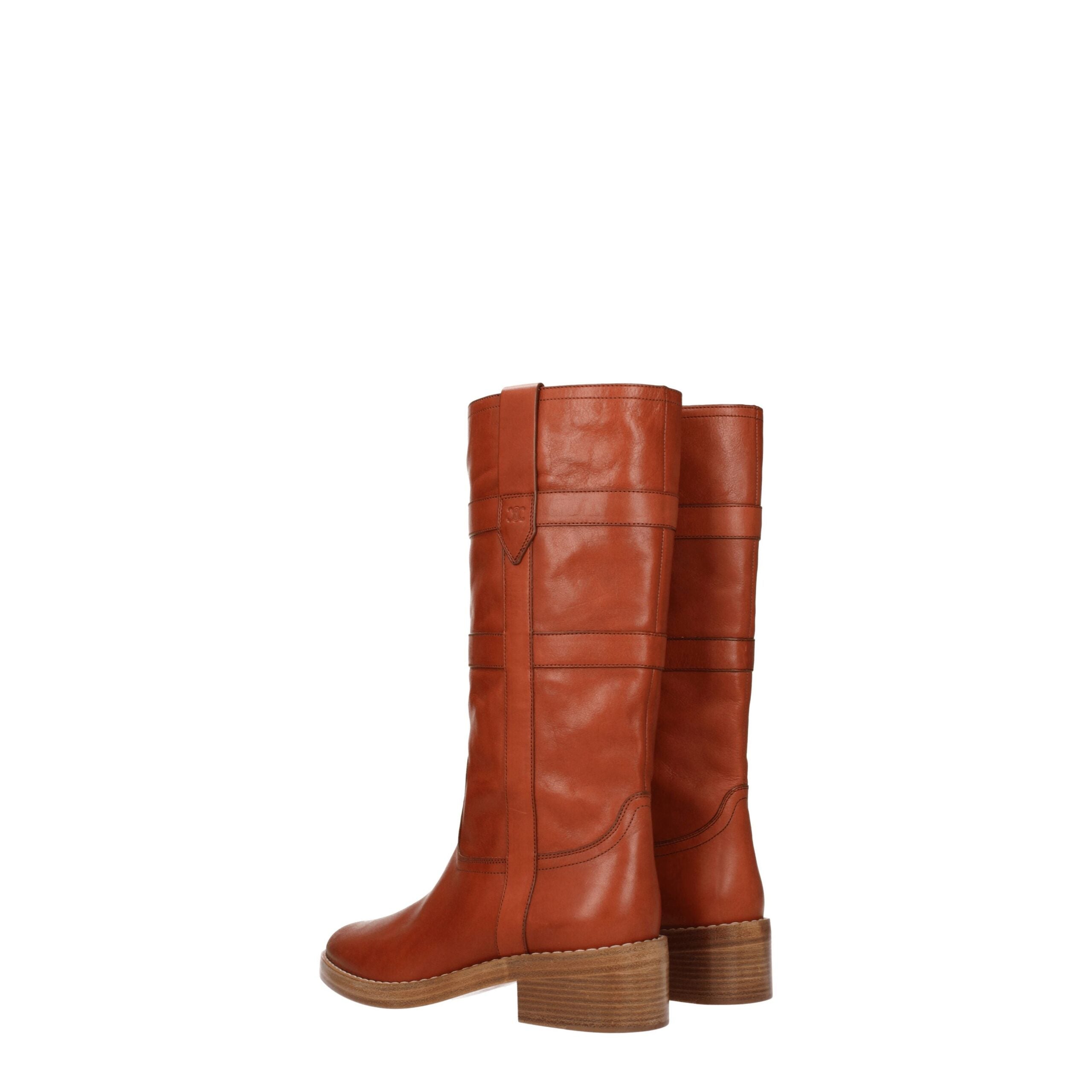 Celine Brown Leather Boot