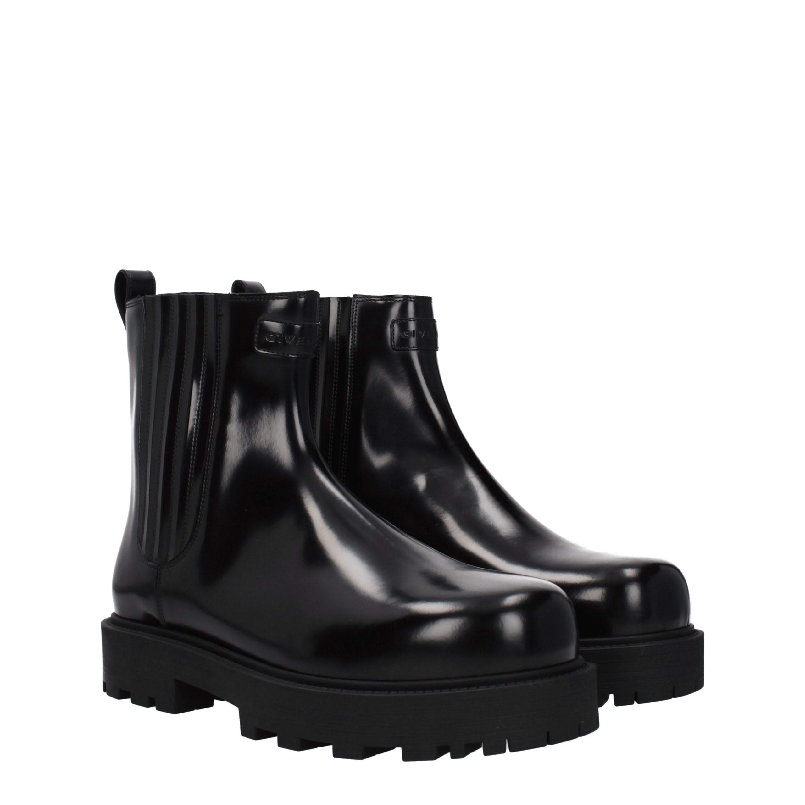 Givenchy Black Leather Ankle Boots