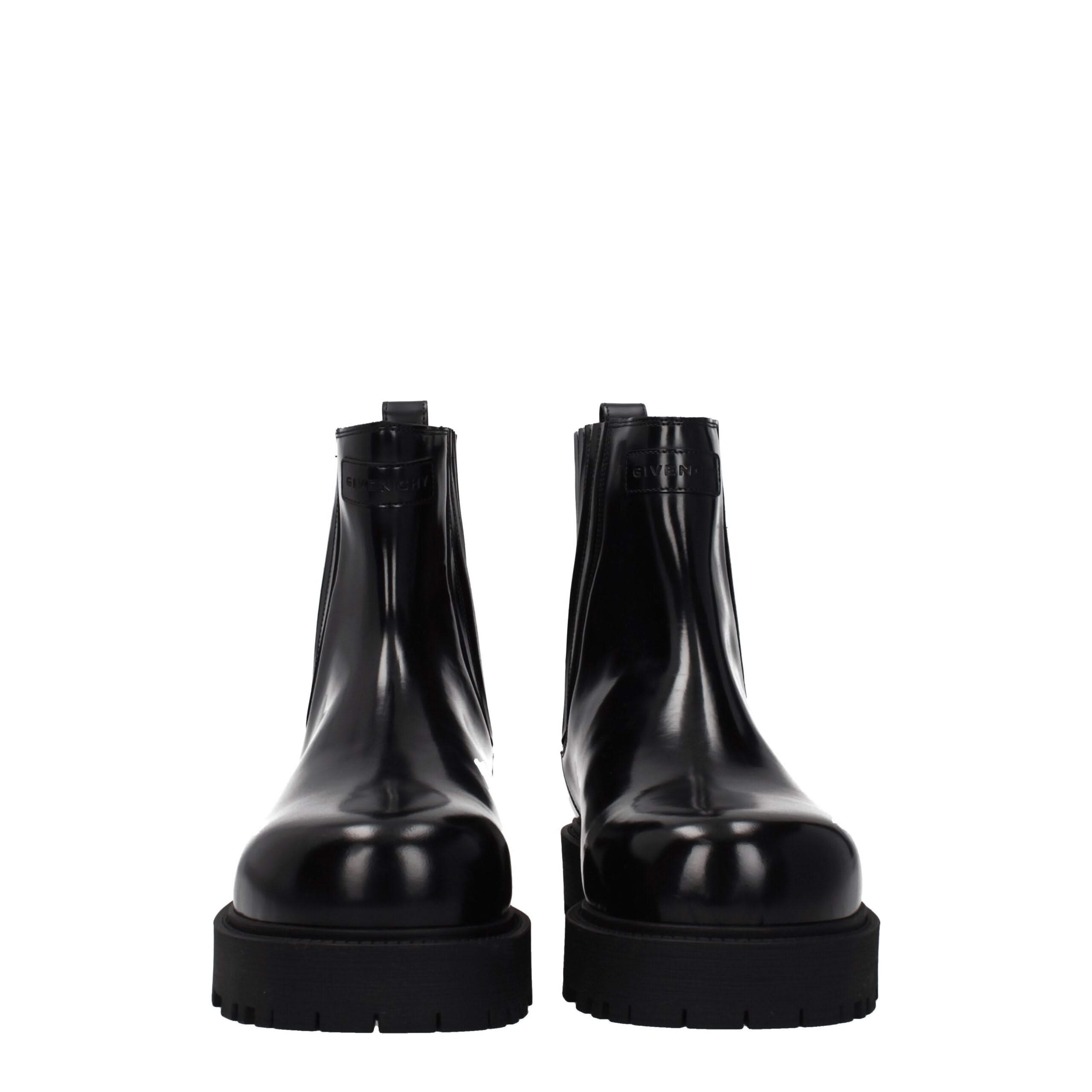 Givenchy Black Leather Ankle Boots