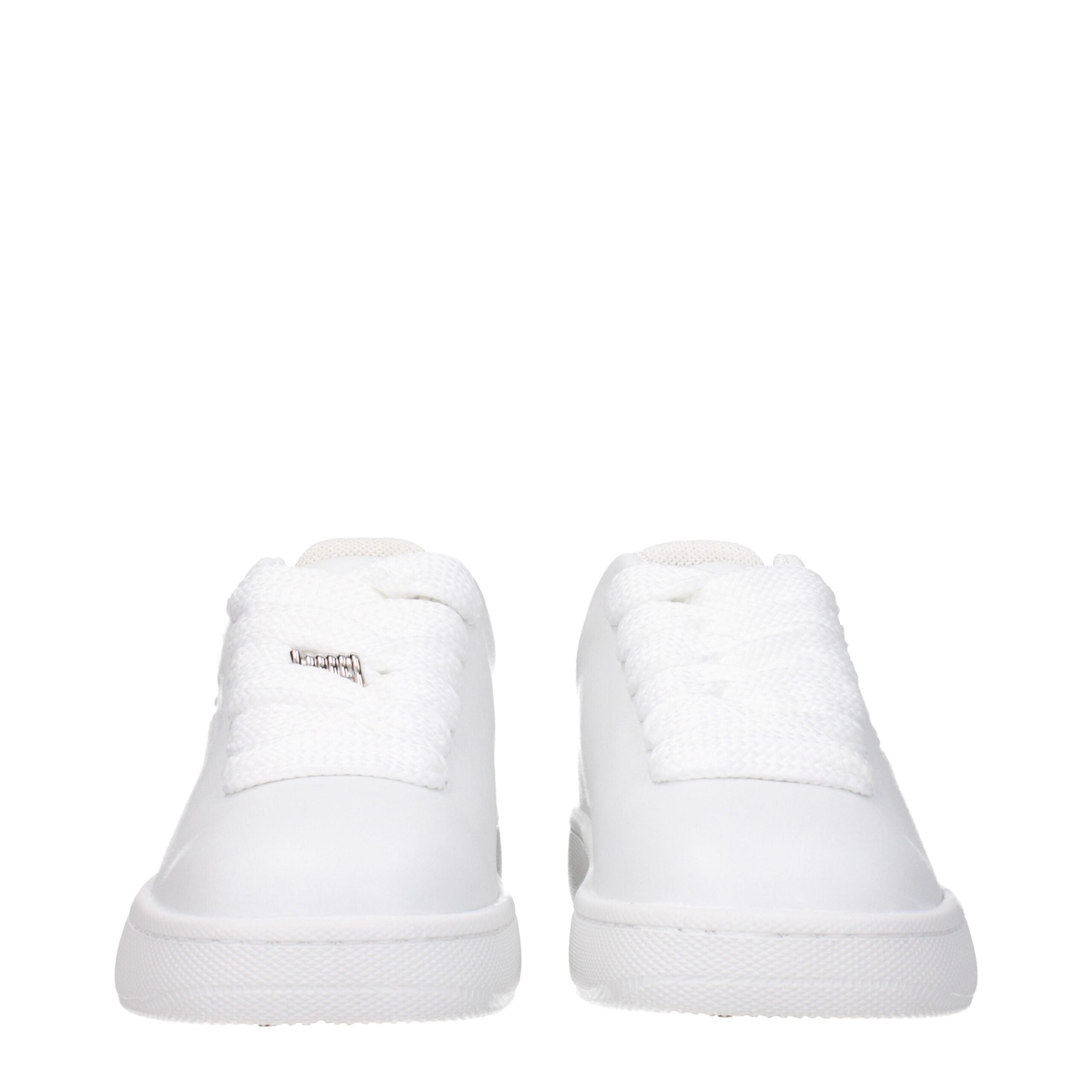 Burberry White Leather Sneakers