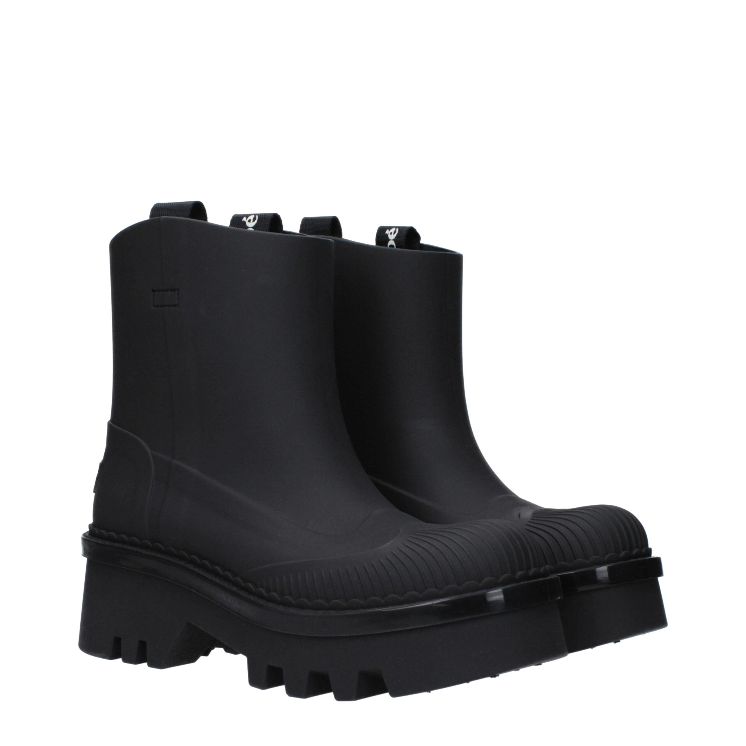 Chloé Black Cotton Ankle