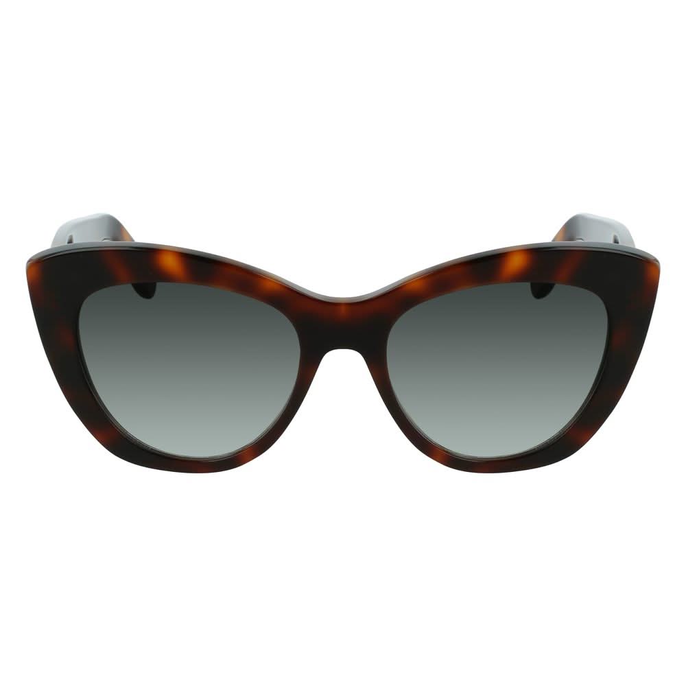 Salvatore Ferragamo Brown Acetate Sunglasses