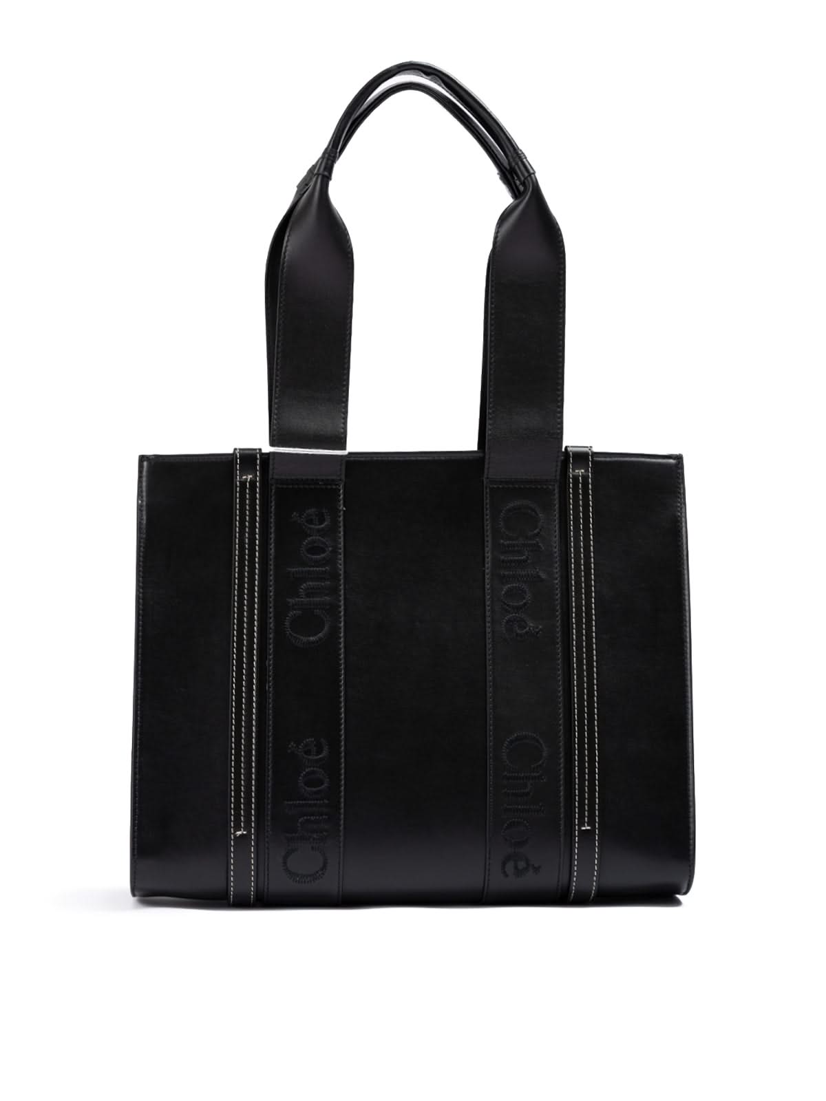 Chloé Black Woody Tote Bag