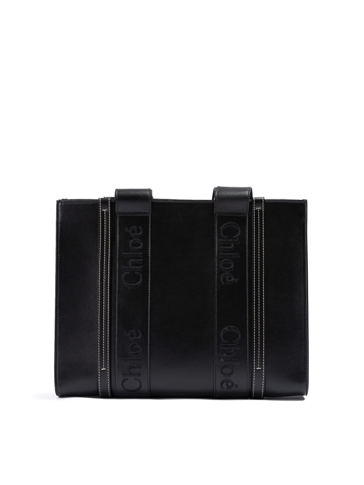 Chloé Black Woody Tote Bag