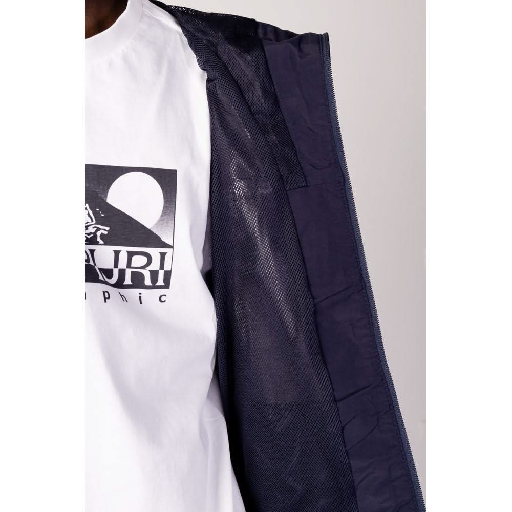 Napapijri Blue Polyester Shell Jacket