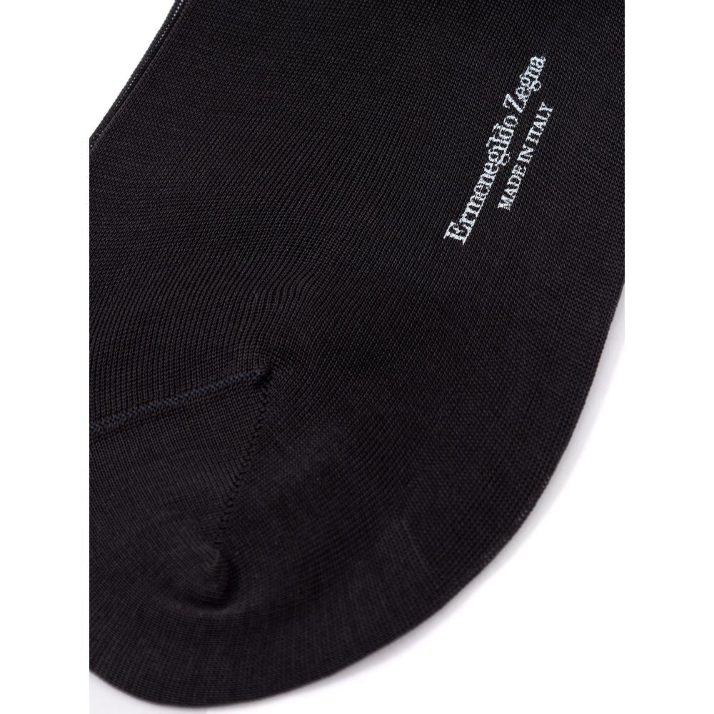 ZEGNA Gray Cotton Sock