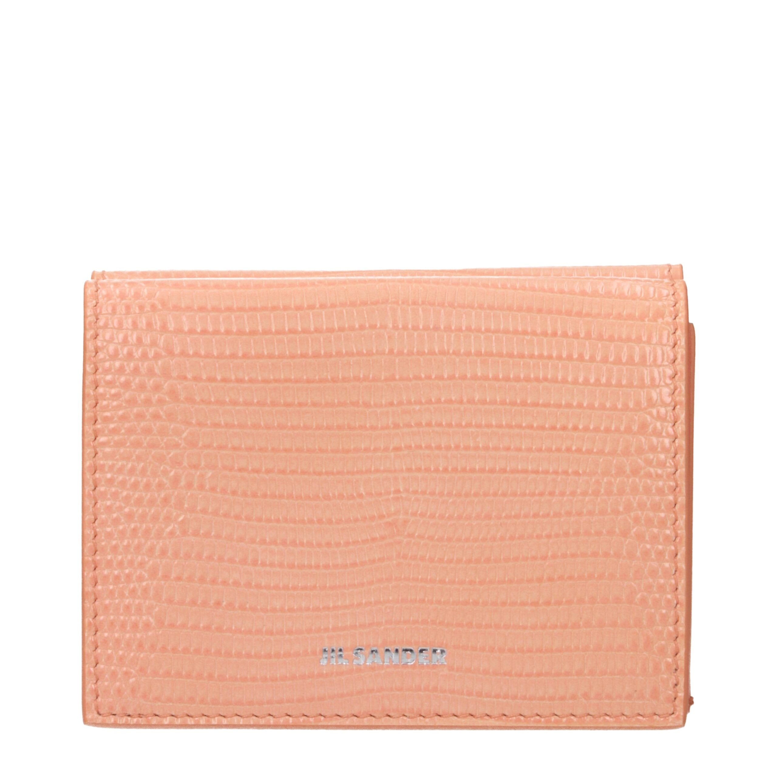 Jil Sander Pink Leather Wallet