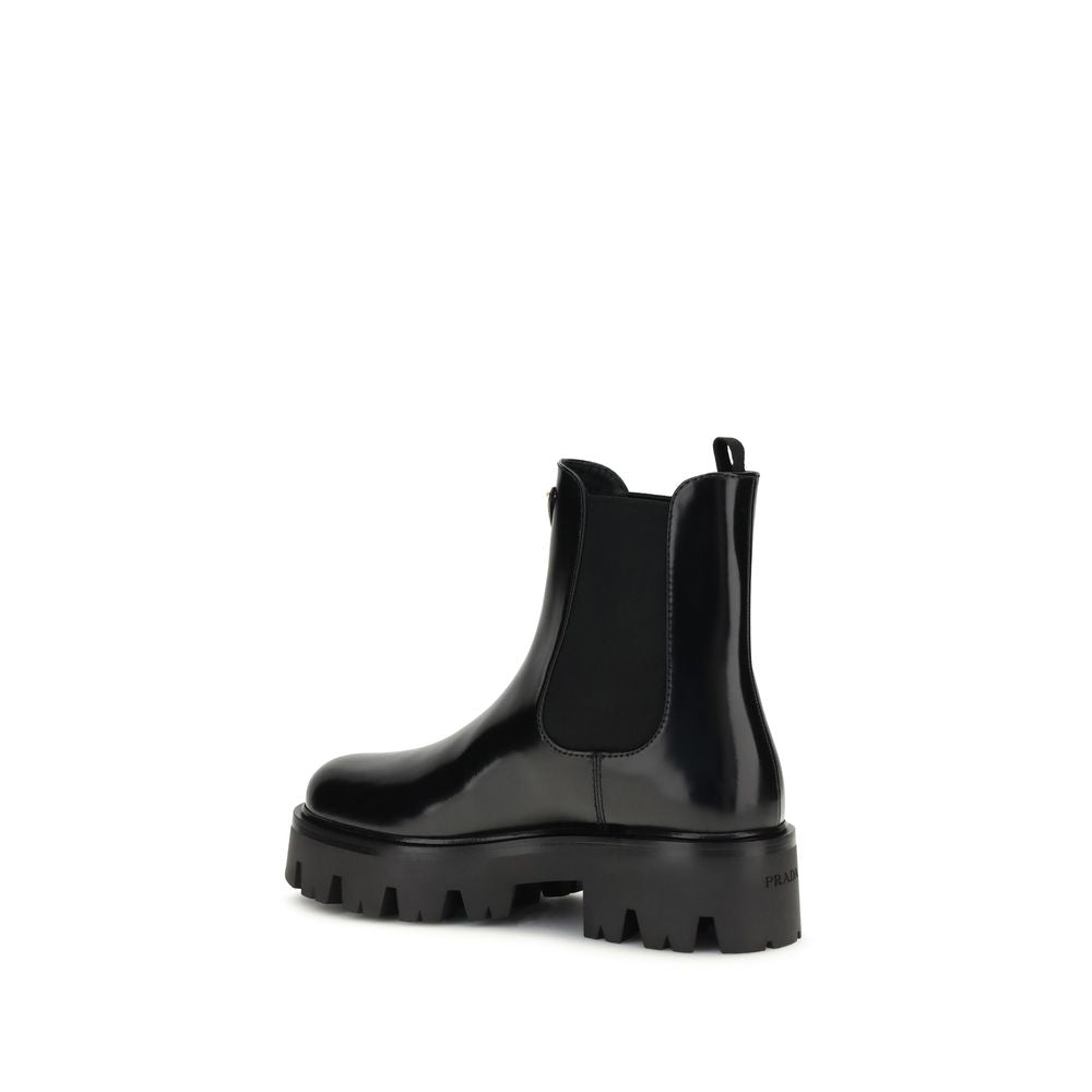 Prada Brushed leather Ankle Boots