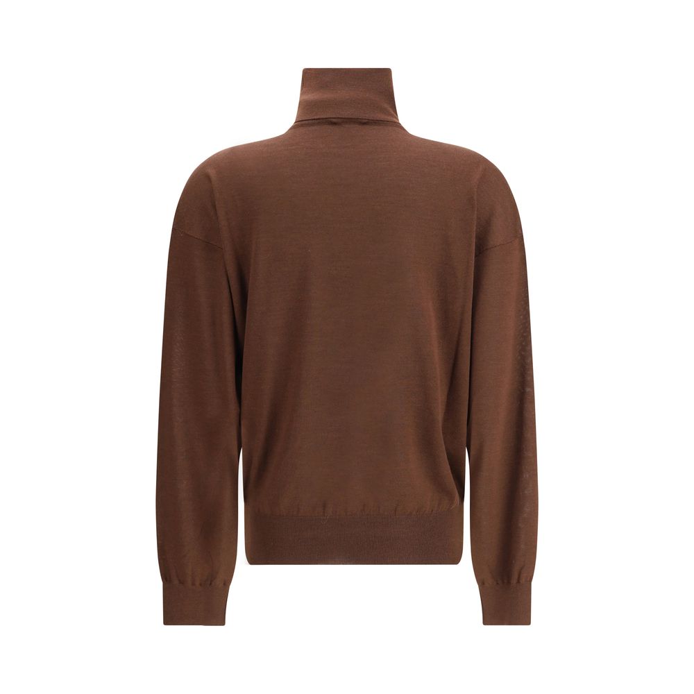 Saint Laurent Turtleneck Pullover in Cashmere, Wool, and Silk