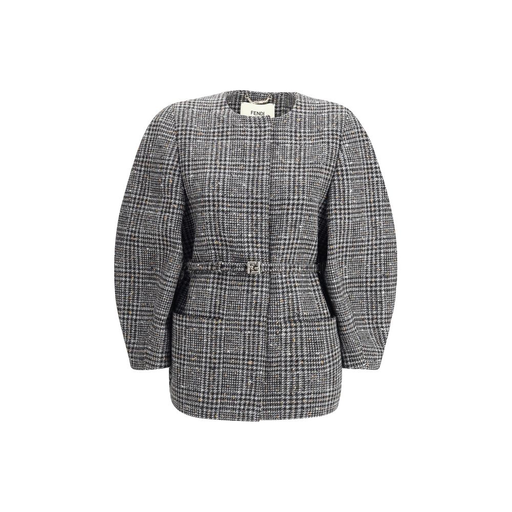Fendi Wool and cotton tweed Blouson Jacket