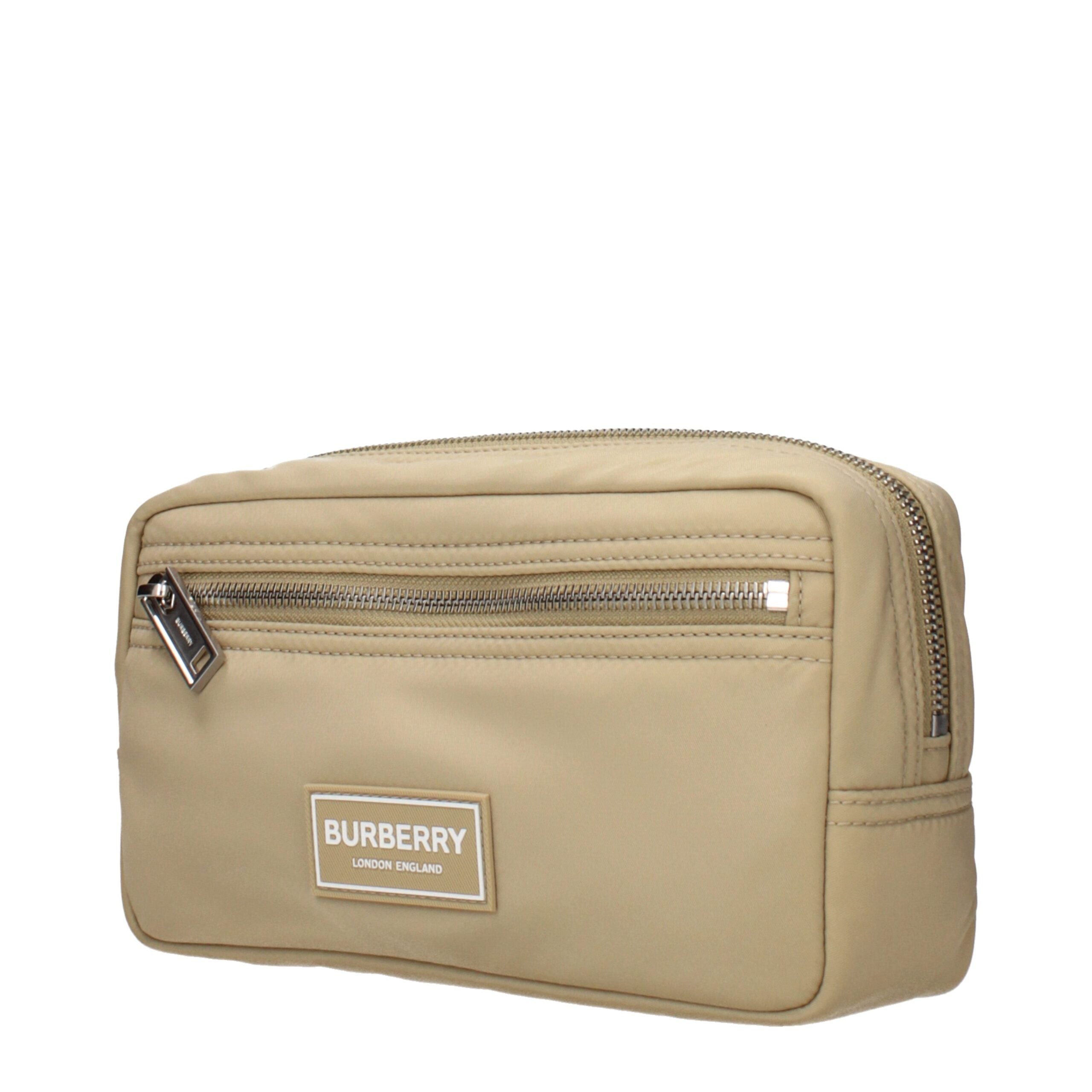 Burberry Beige Nylon Clutch Bags
