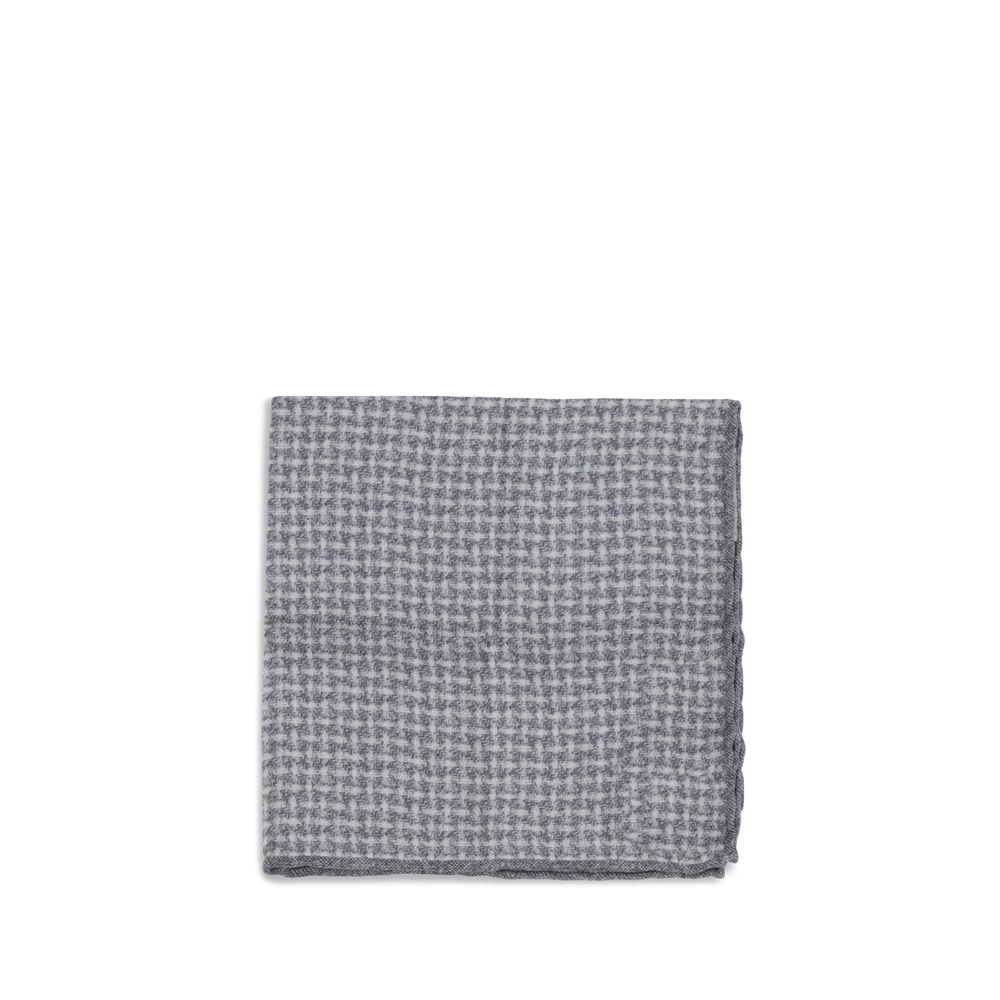 Brunello Cucinelli Silk Pocket Square with woven design