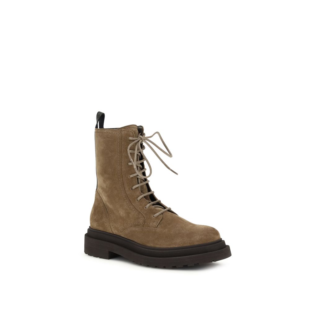 Brunello Cucinelli Suede lace-up Ankle Boots