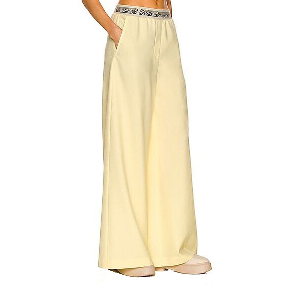 Stella McCartney Yellow Wool Casual Pants
