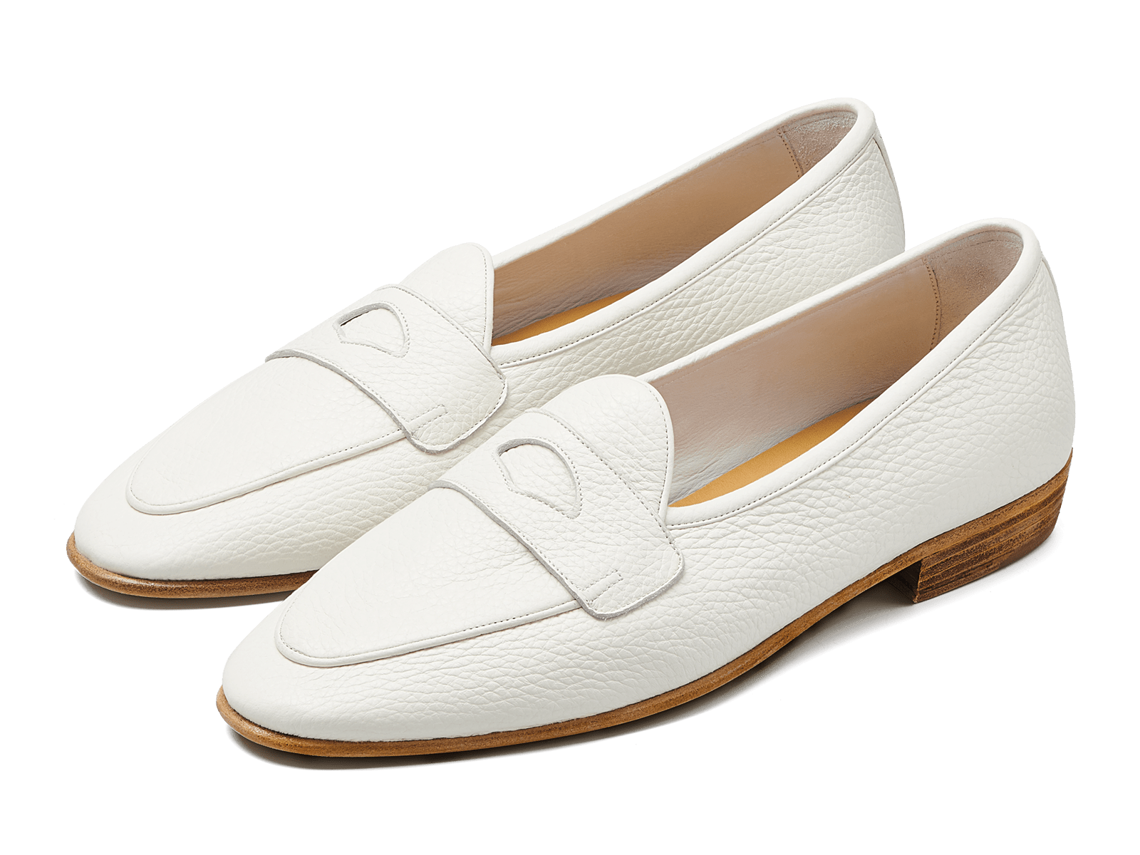 Sagan Classic Ginkgo Loafers in Blanc Cassé Deerskin