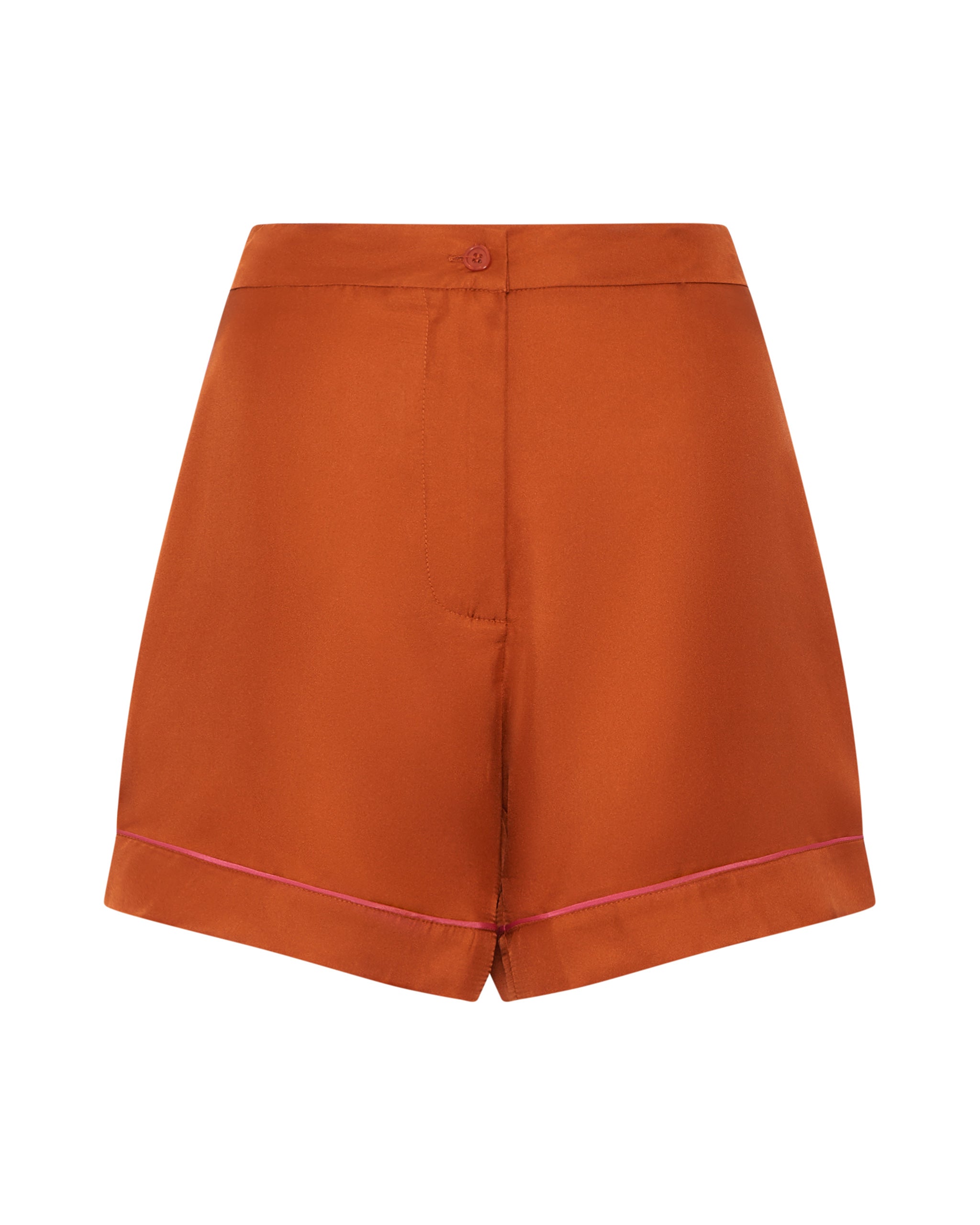 Biscoff Blastoff Silk Shorts - Rust