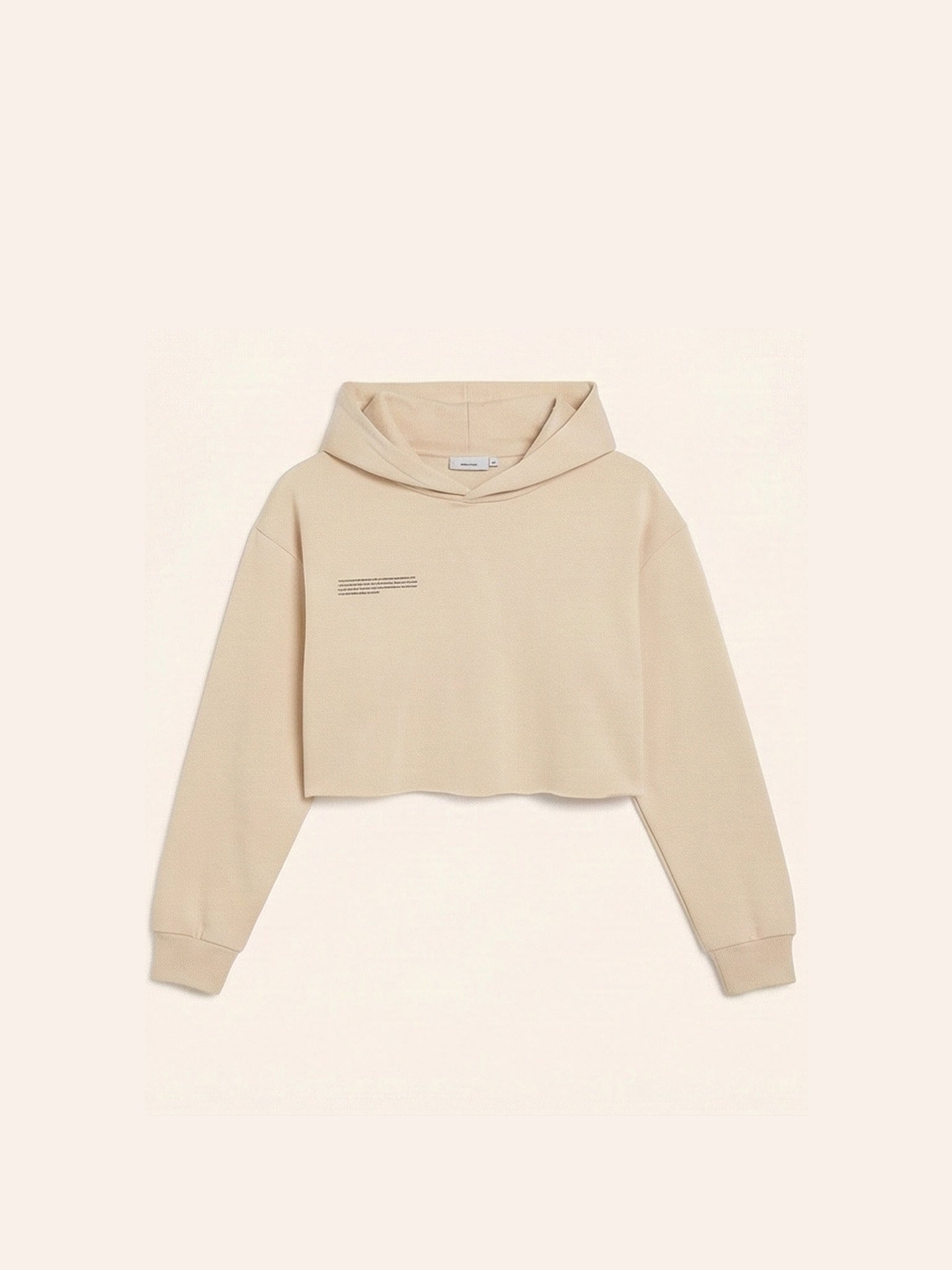 Cropped Midweight Hoodie - Sand