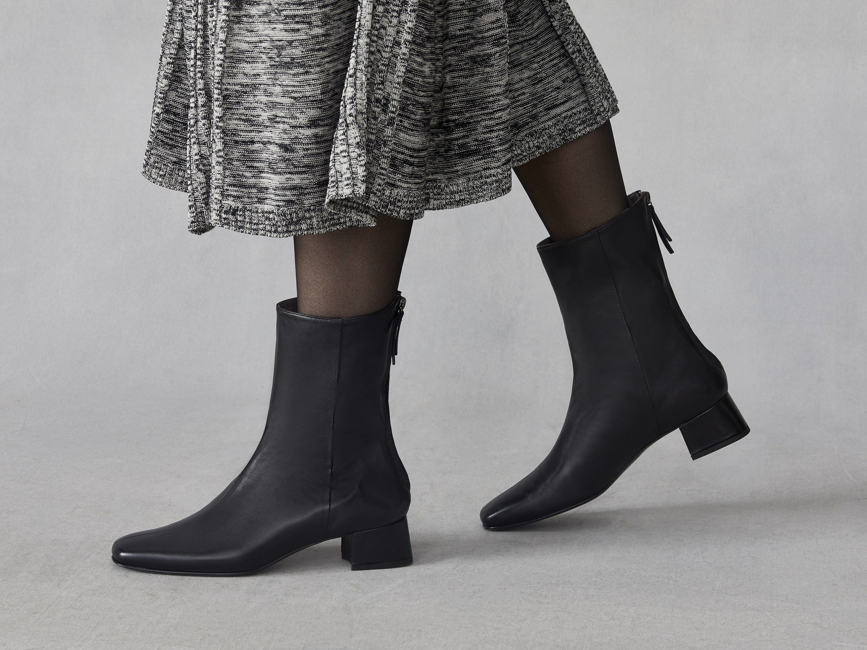Debbie High Boots in Nero Nappa
