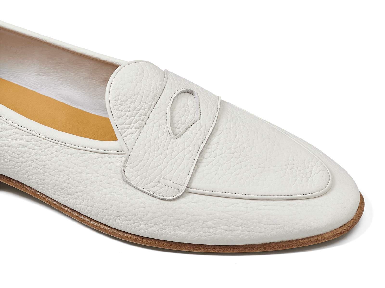 Sagan Classic Ginkgo Loafers in Blanc Cassé Deerskin