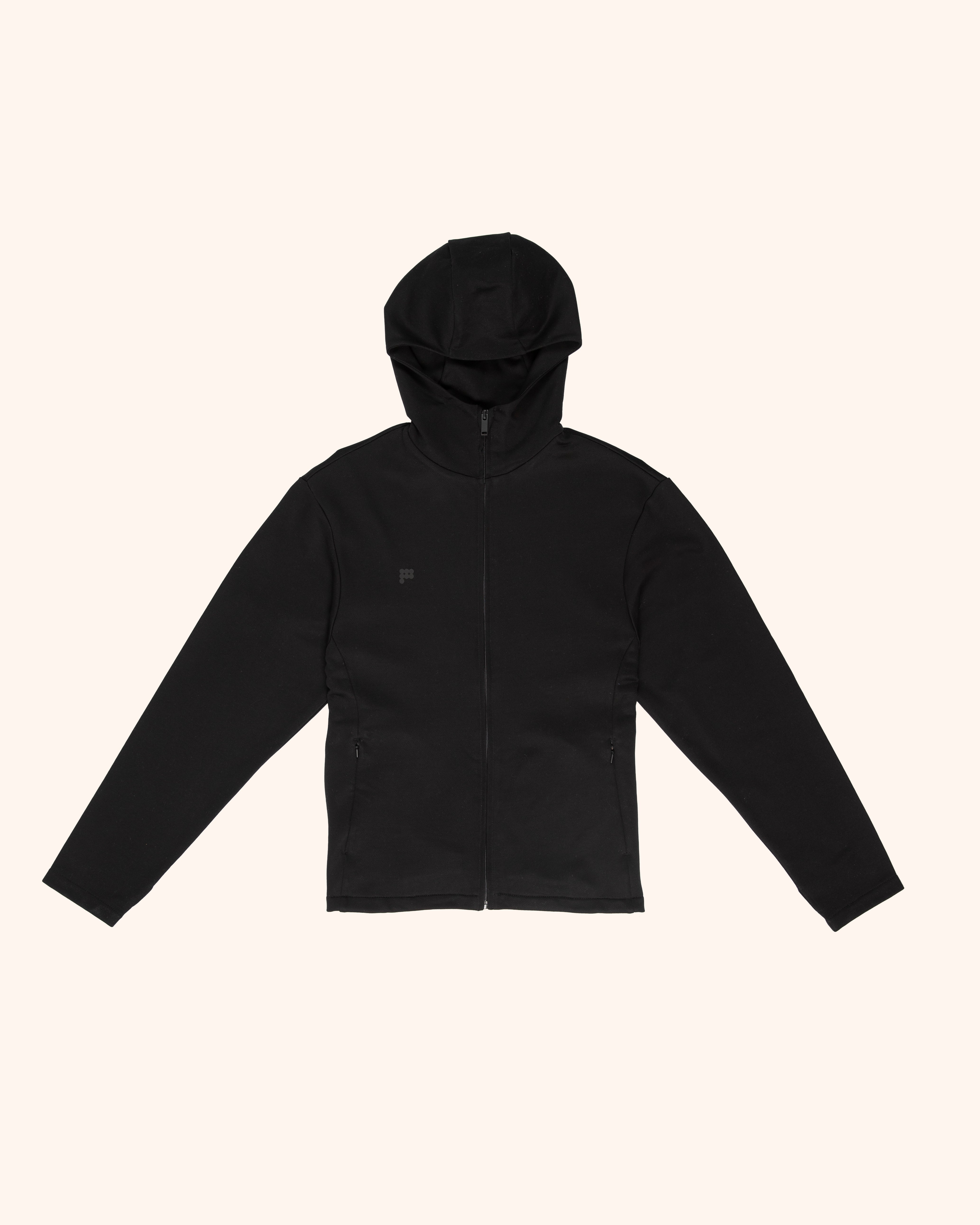 Midweight Zipped Hoodie - Black