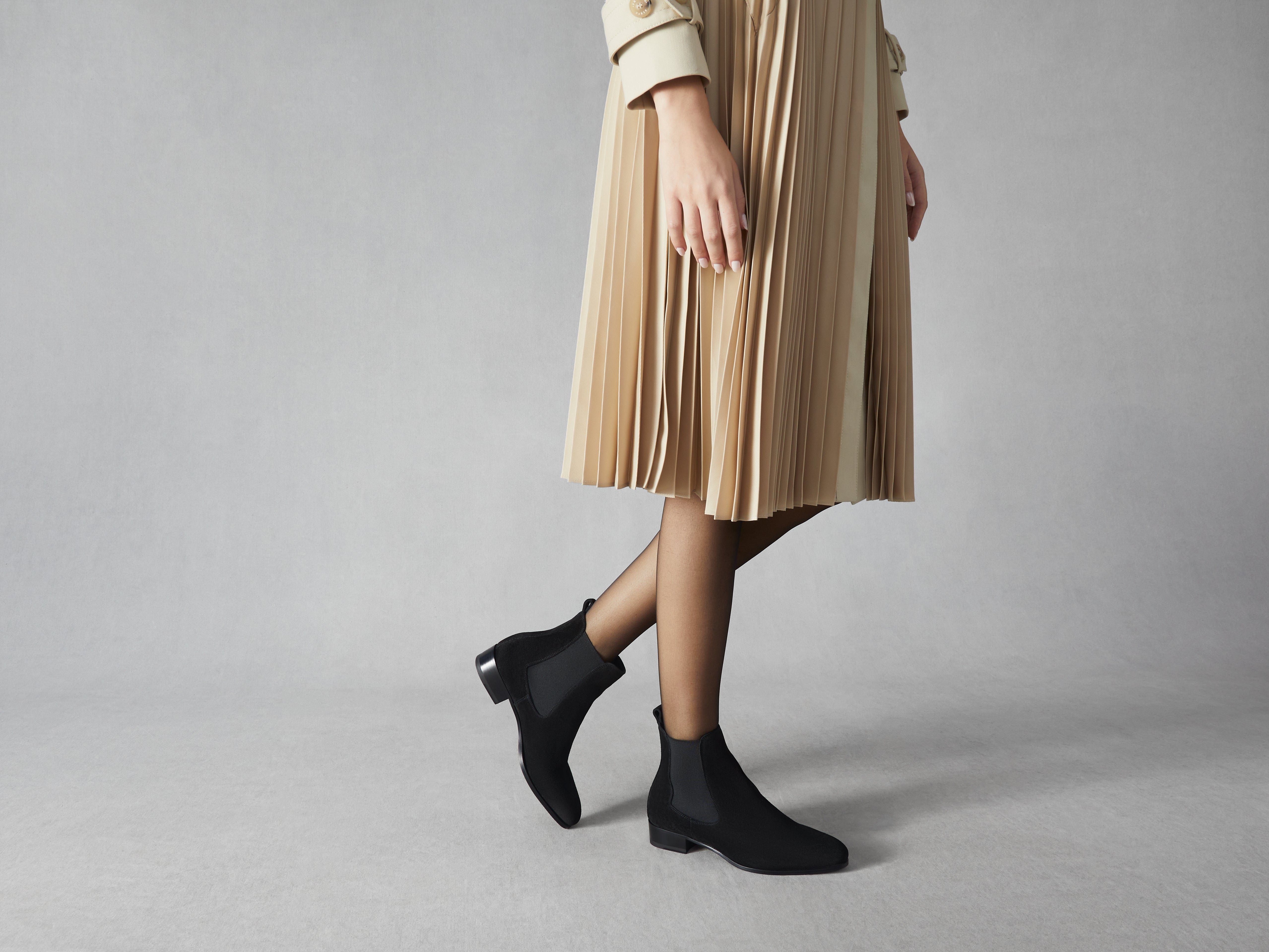 Joan Boot in Black Glove Suede