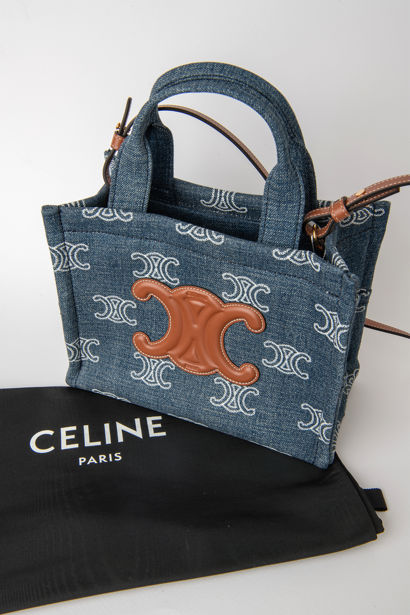 Celine Small Cabas Thais in Denim - Celine