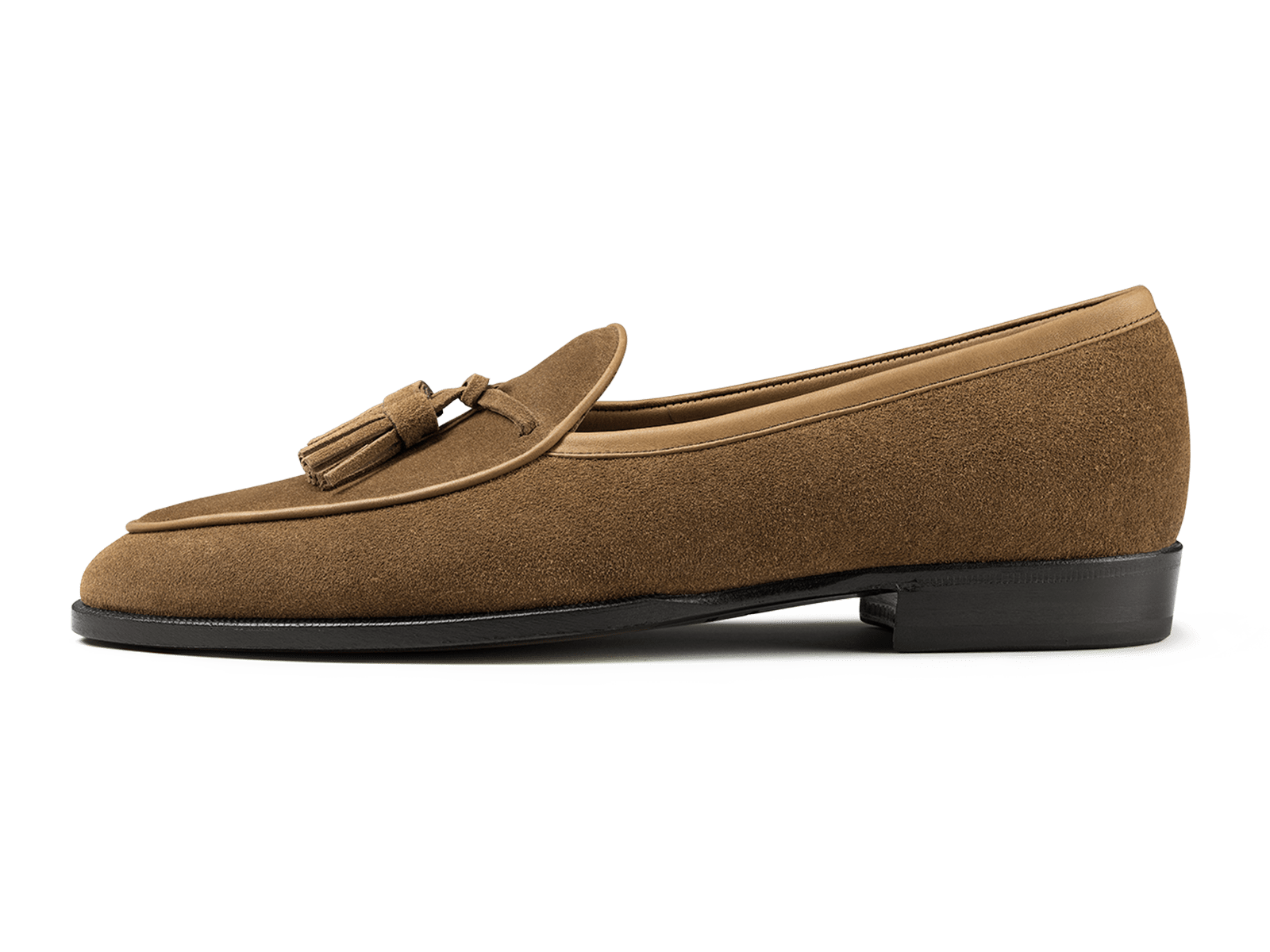 Grand Seine Tassel Loafers in Hazel Noble Suede