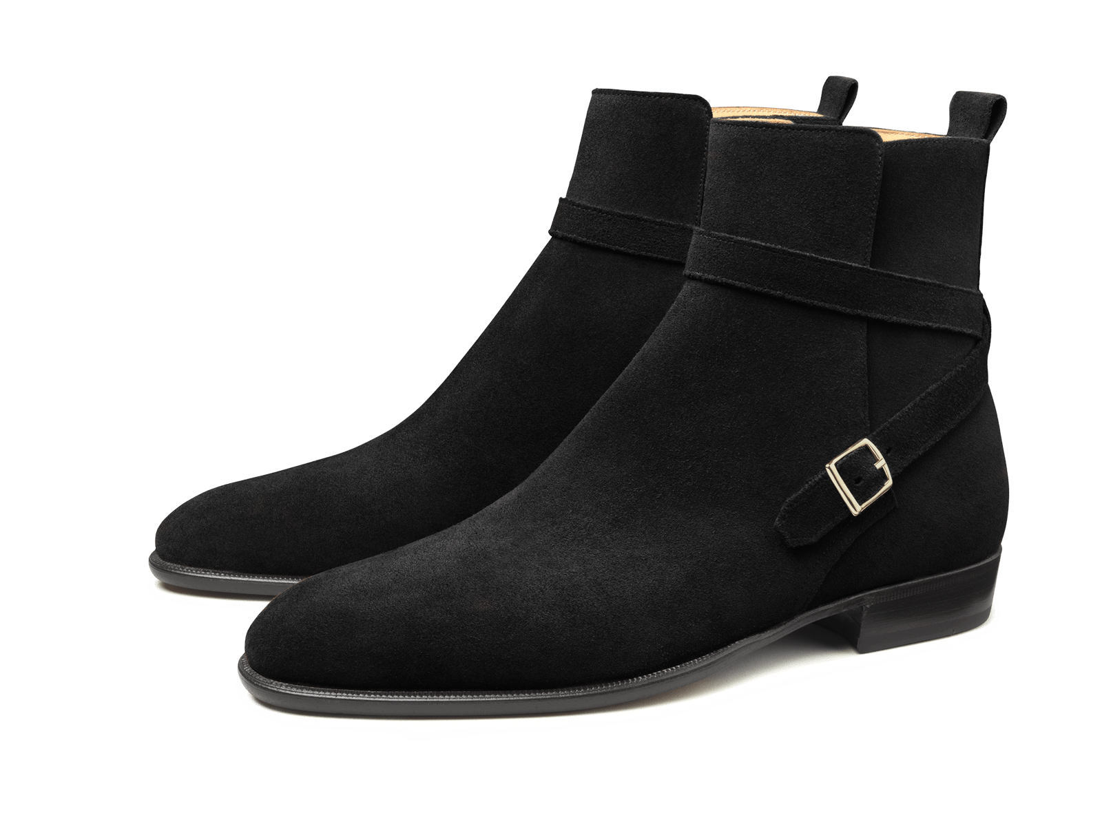 Watts in Black Shield Suede
