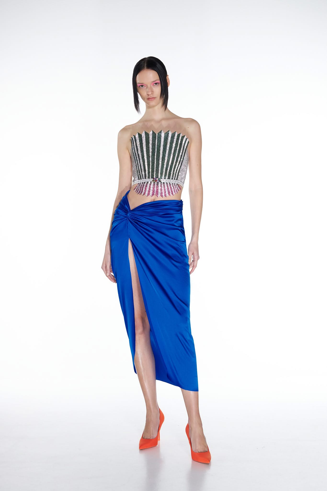KNOT SKIRT - Cobalt Blue