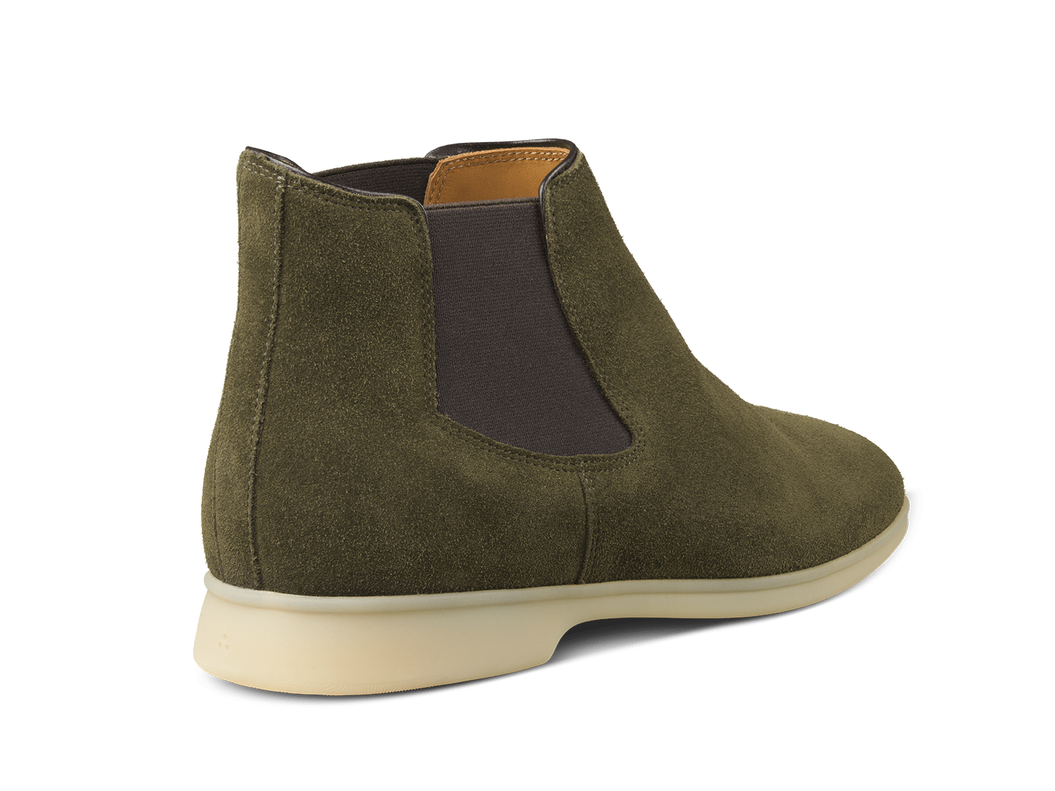 Rover Boots in Moss Glove Suede Natural Sole