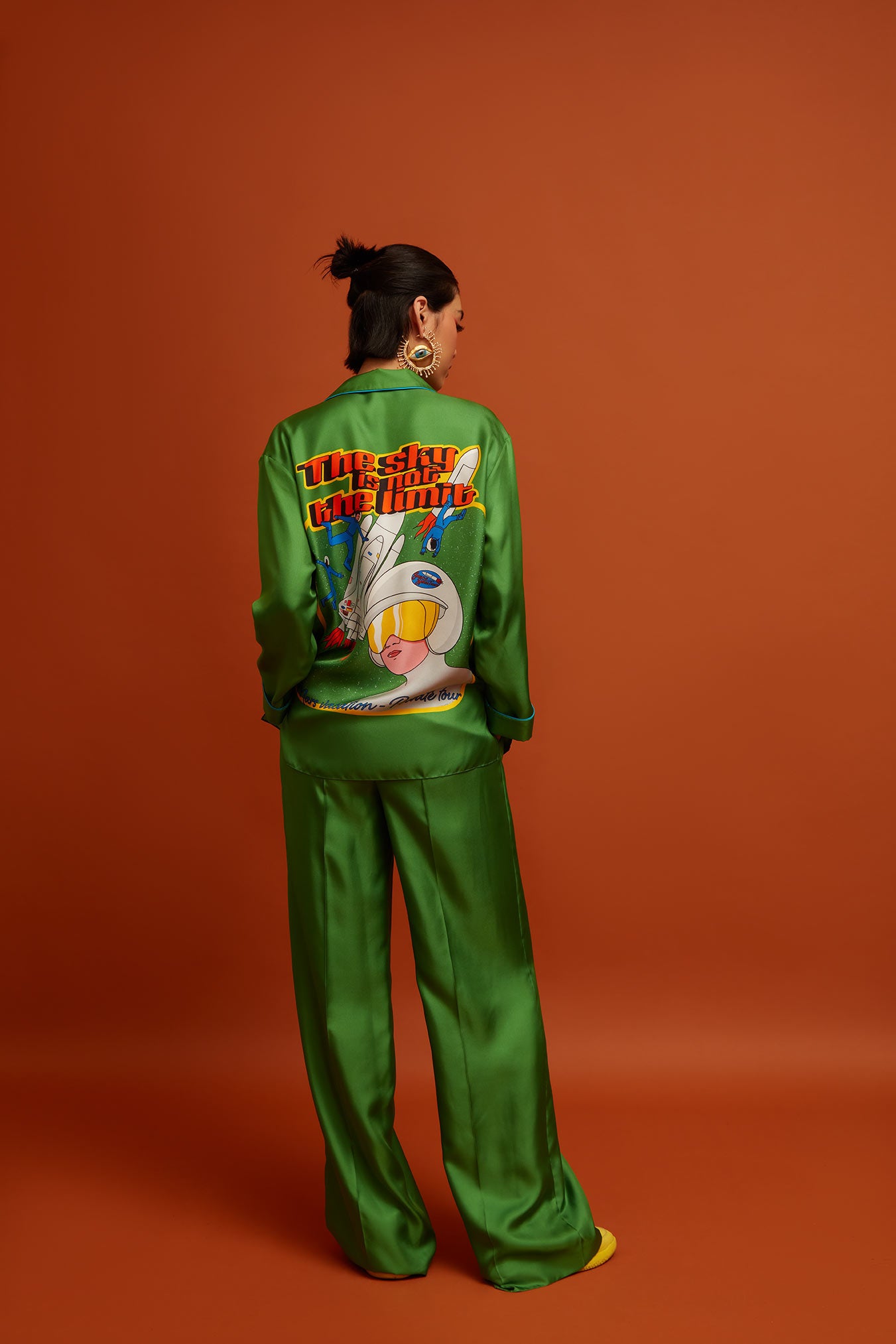 Sanne Green Silk Trousers - Green