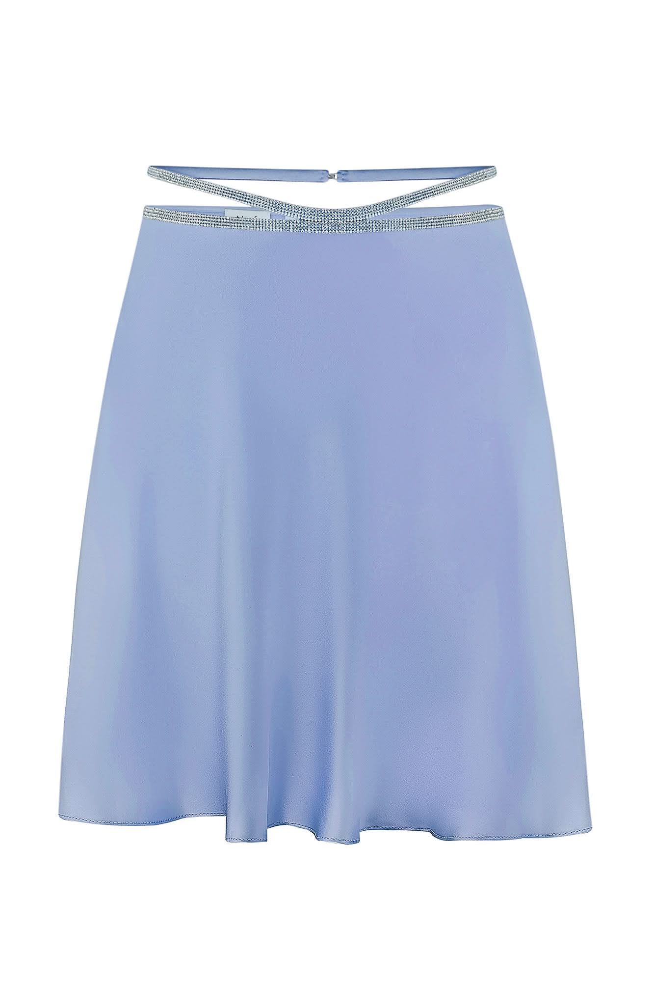 SILK SKIRT MINI - Sky Blue