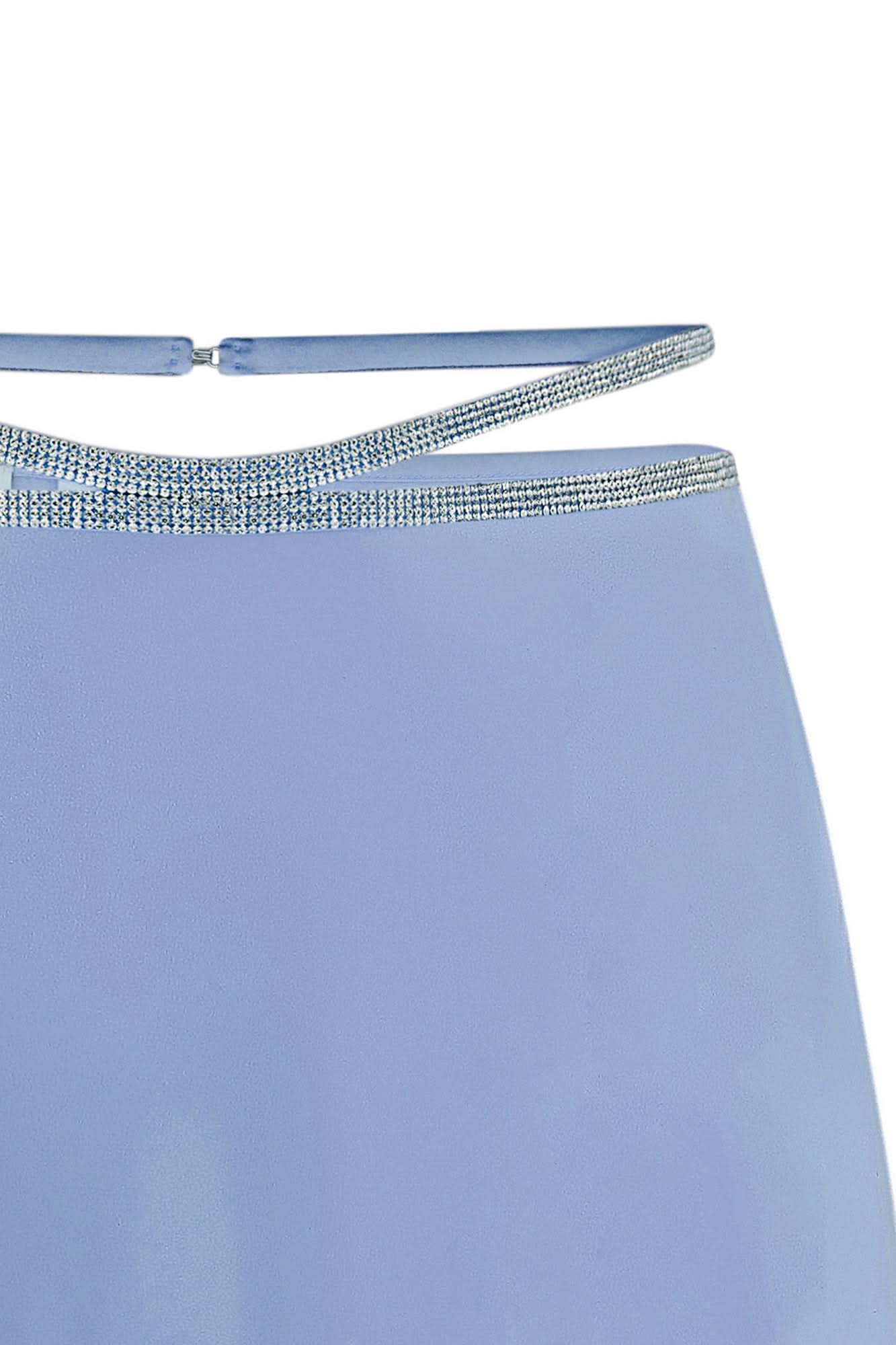 SILK SKIRT MINI - Sky Blue