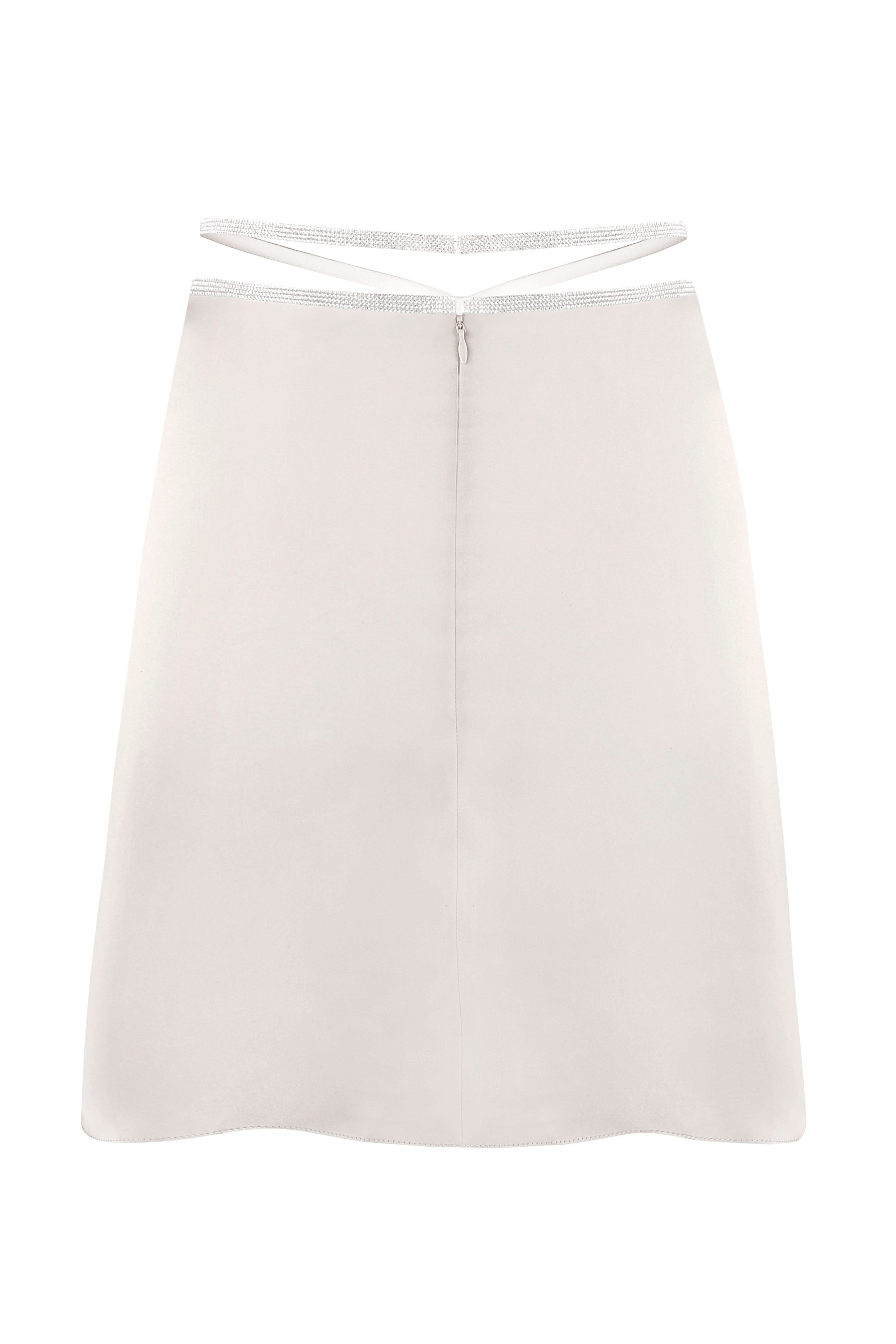 SILK SKIRT MINI - Ivory