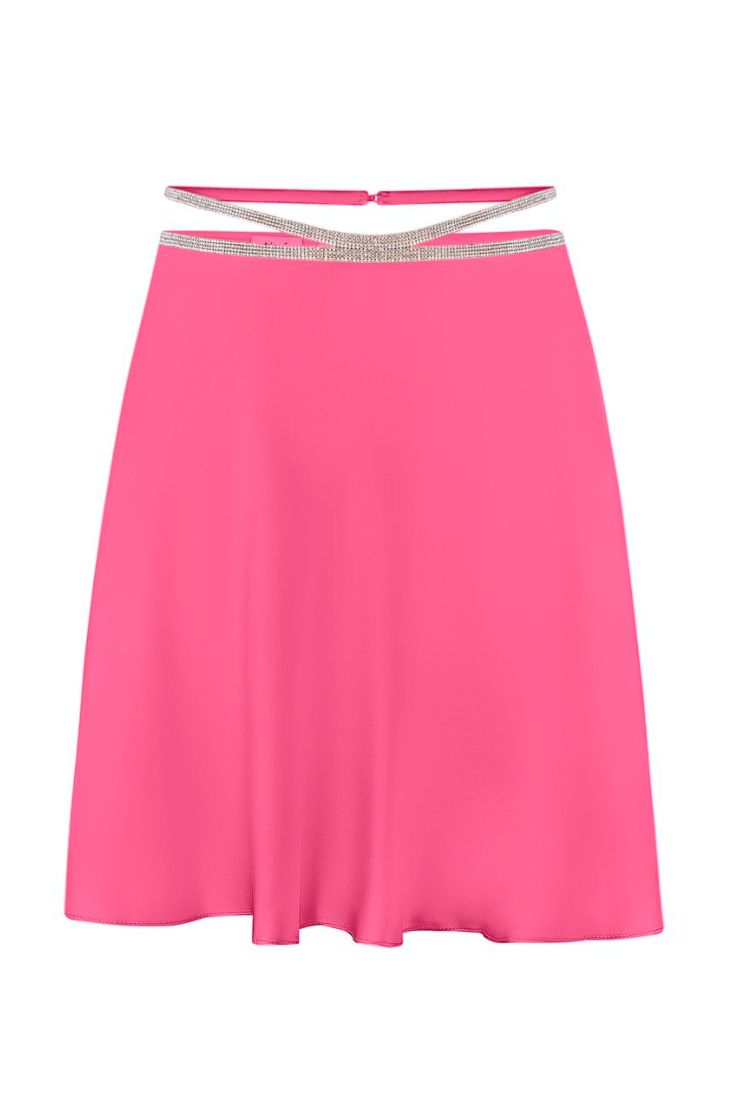 SILK SKIRT MINI - Pink