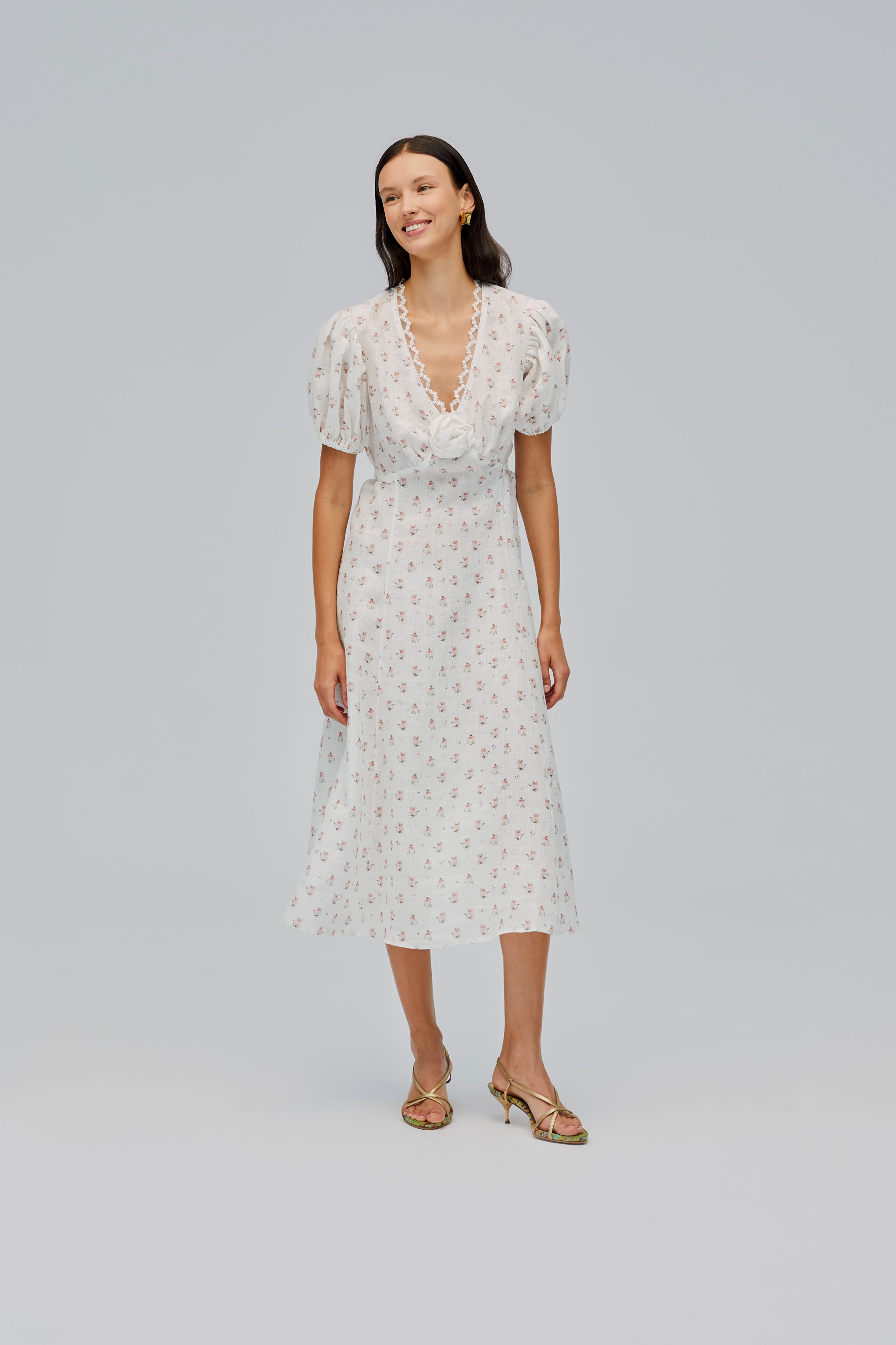 The Genus Rosa Dress in Bouquets